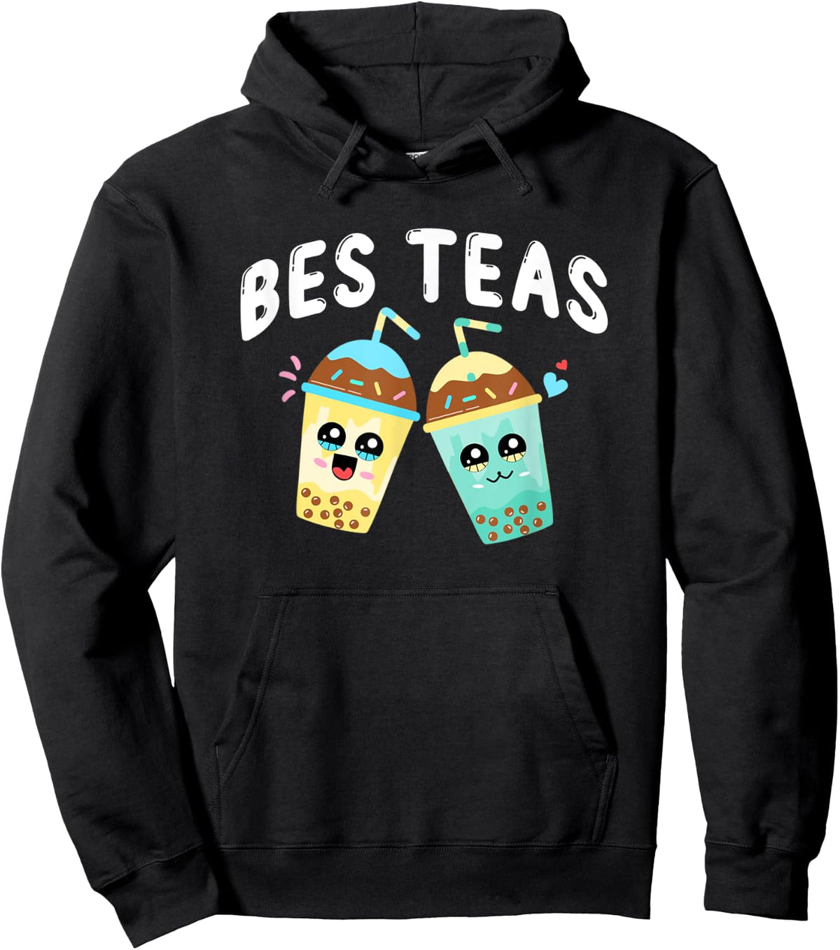 Bes-Teas Besties - Best Friends Bubble Tea Boba Tea Besteas Hoodie - Hoodie | Black