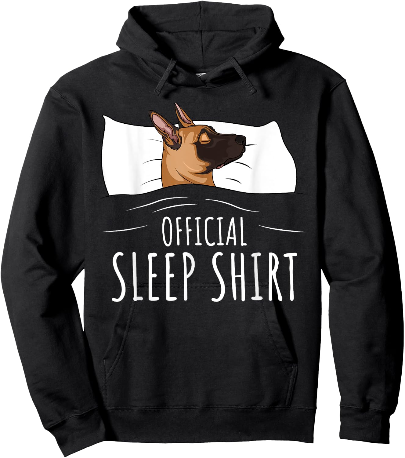 Official Sleep Shirt Malinois Dog Hoodie - Hoodie | Black