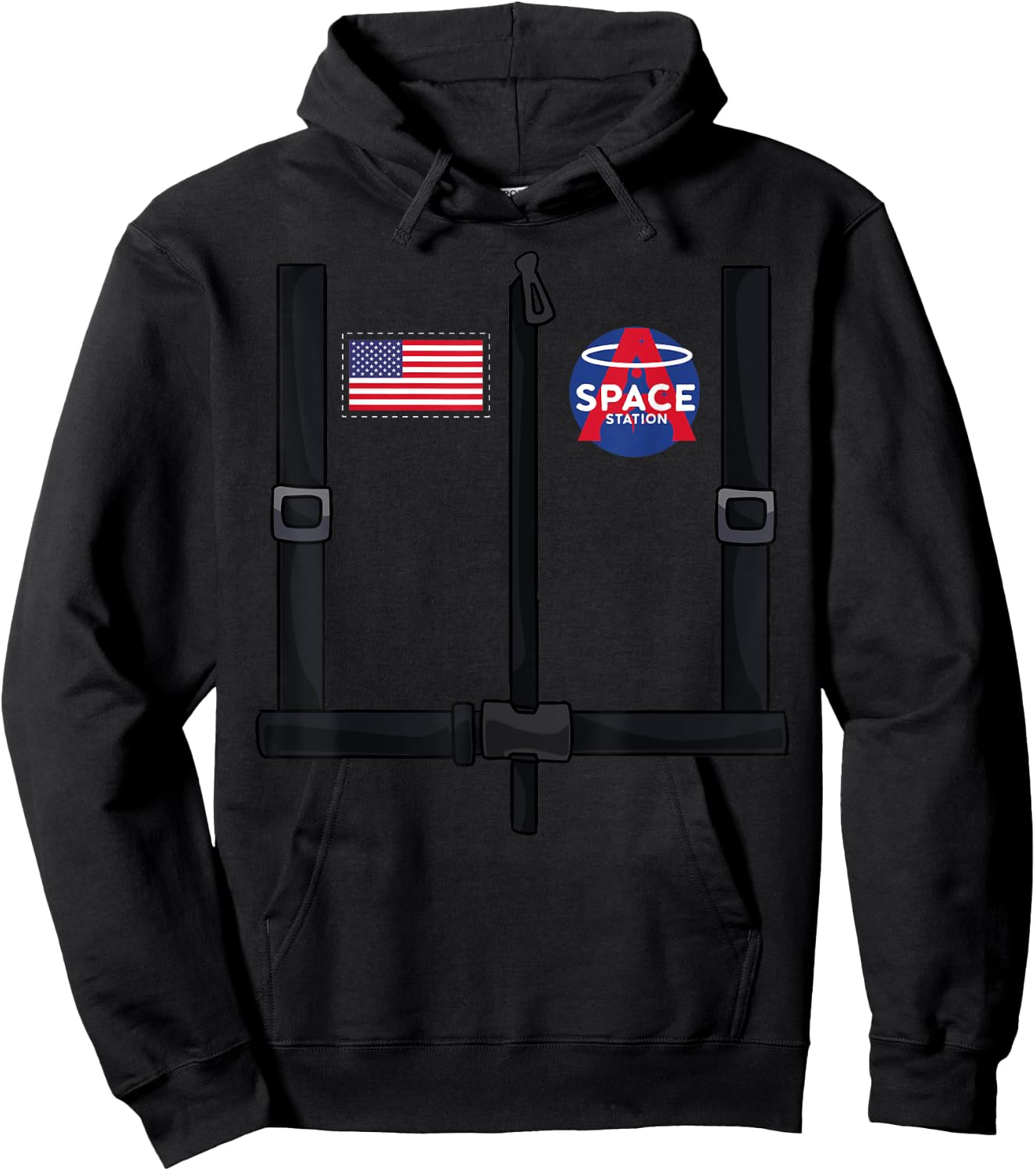 Easy Costume Idea - Space Astronaut Hoodie - Hoodie | Black