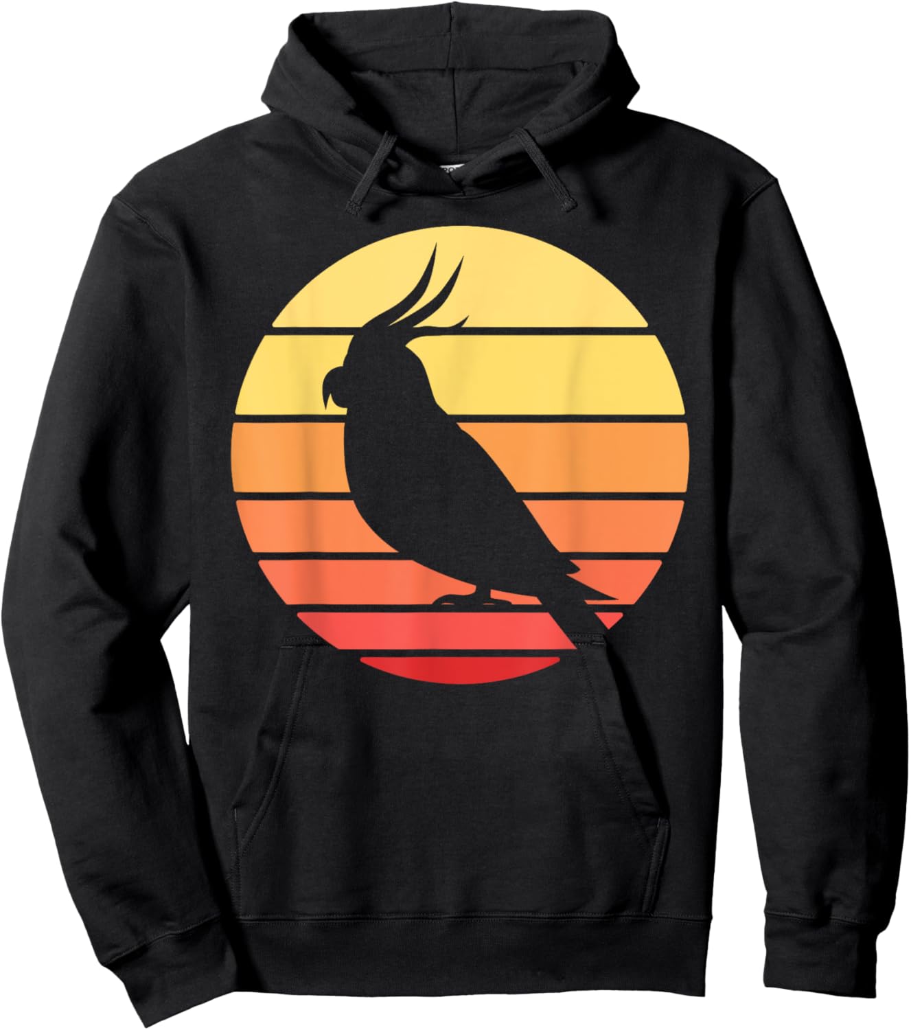 Retro Cockatiel Shirt Women Kids Parrot Bird Lover Hoodie - Hoodie | Black