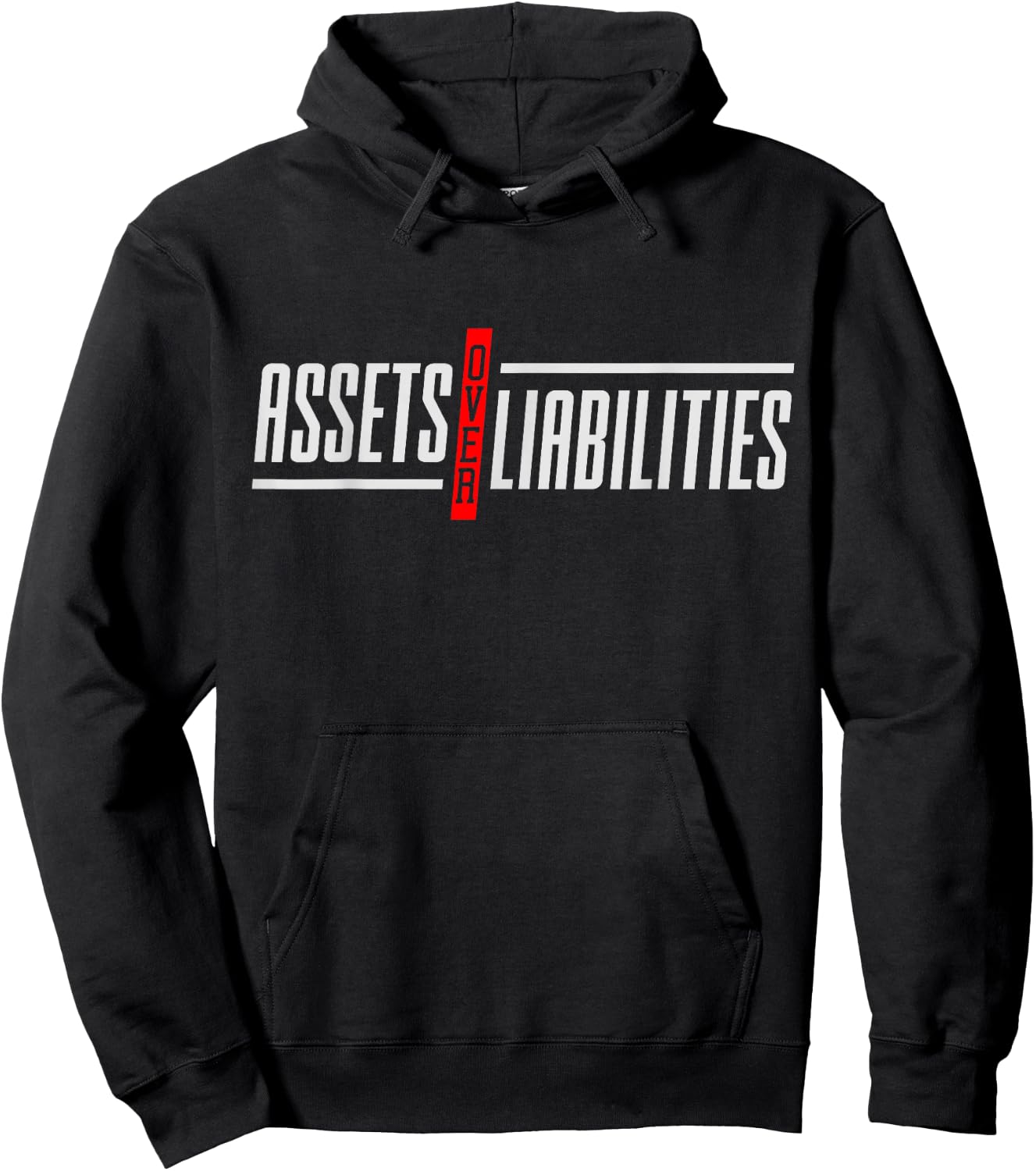 Assets Over Liabilities Funny Accounting And Accountant Hoodie - Hoodie | Black