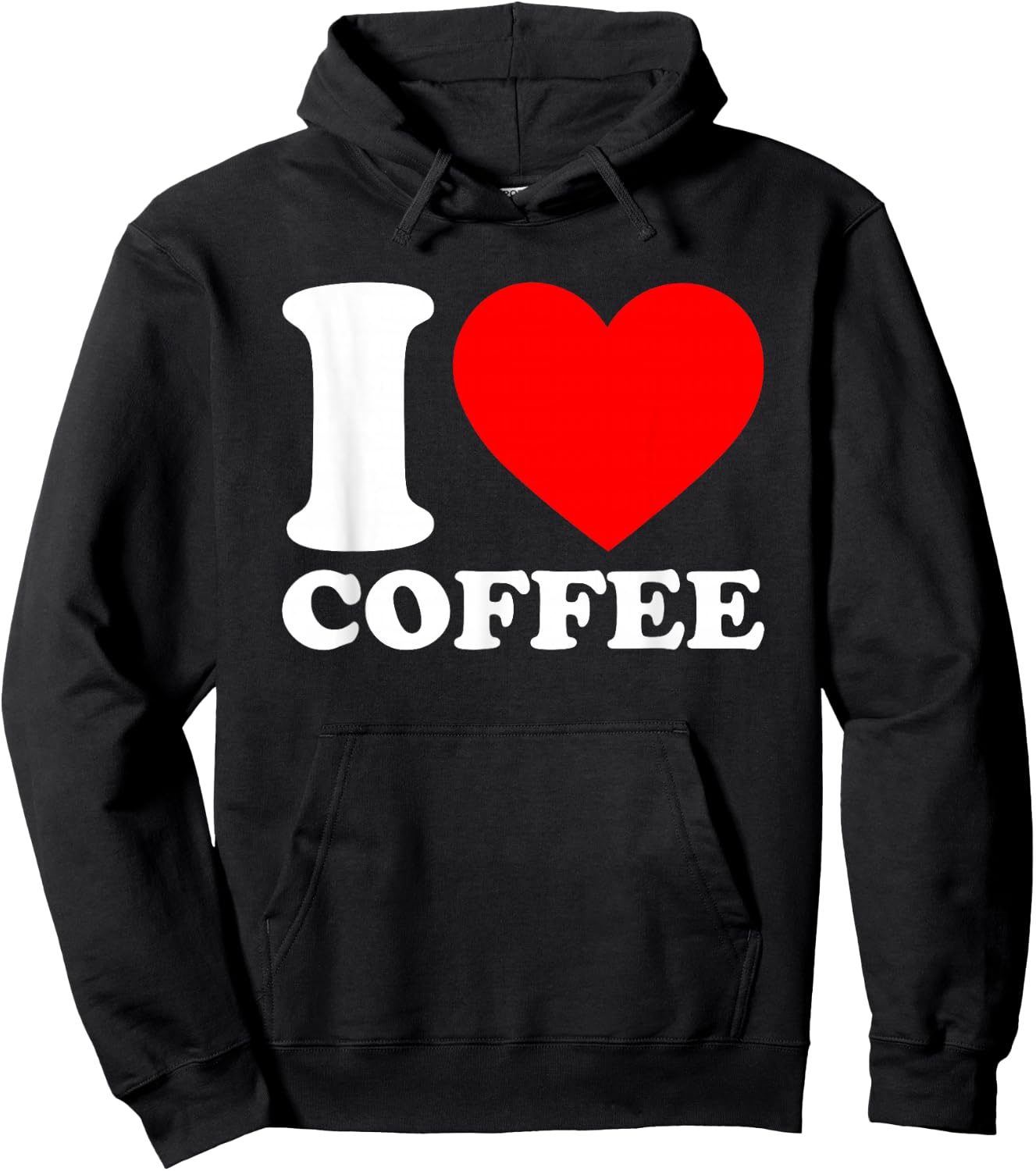 I Love Coffee Hoodie - Hoodie | Black