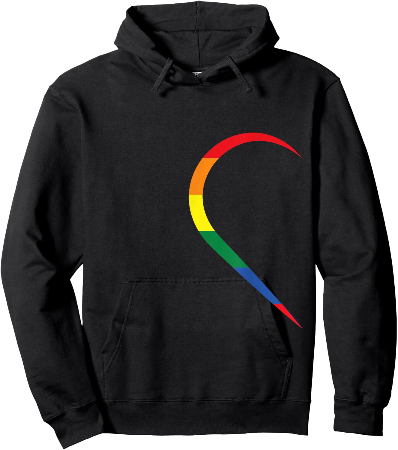 LGBT Half Heart Love Couple Gay Pride Month Hoodie - Hoodie | Black