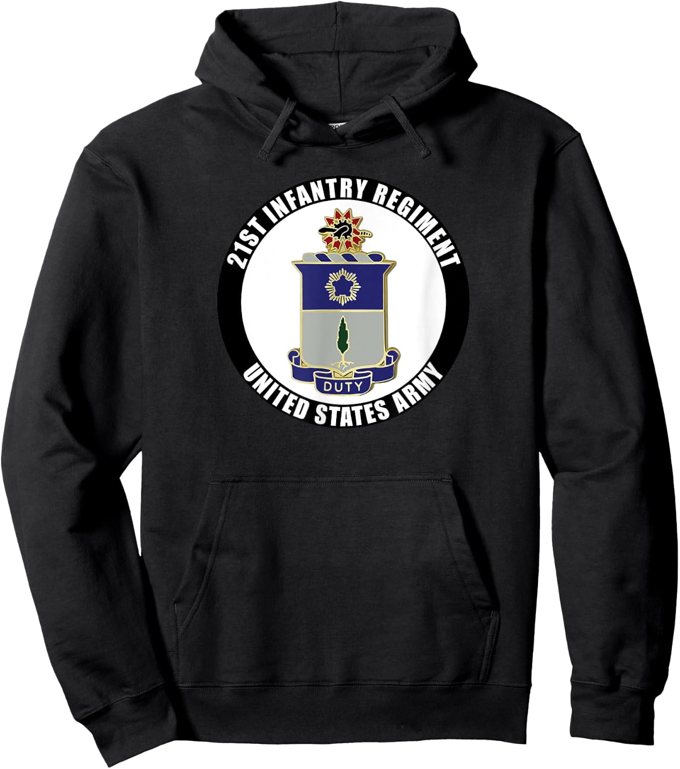 21st Infantry Regiment United States Army Veteran Military Hoodie - Hoodie | Black