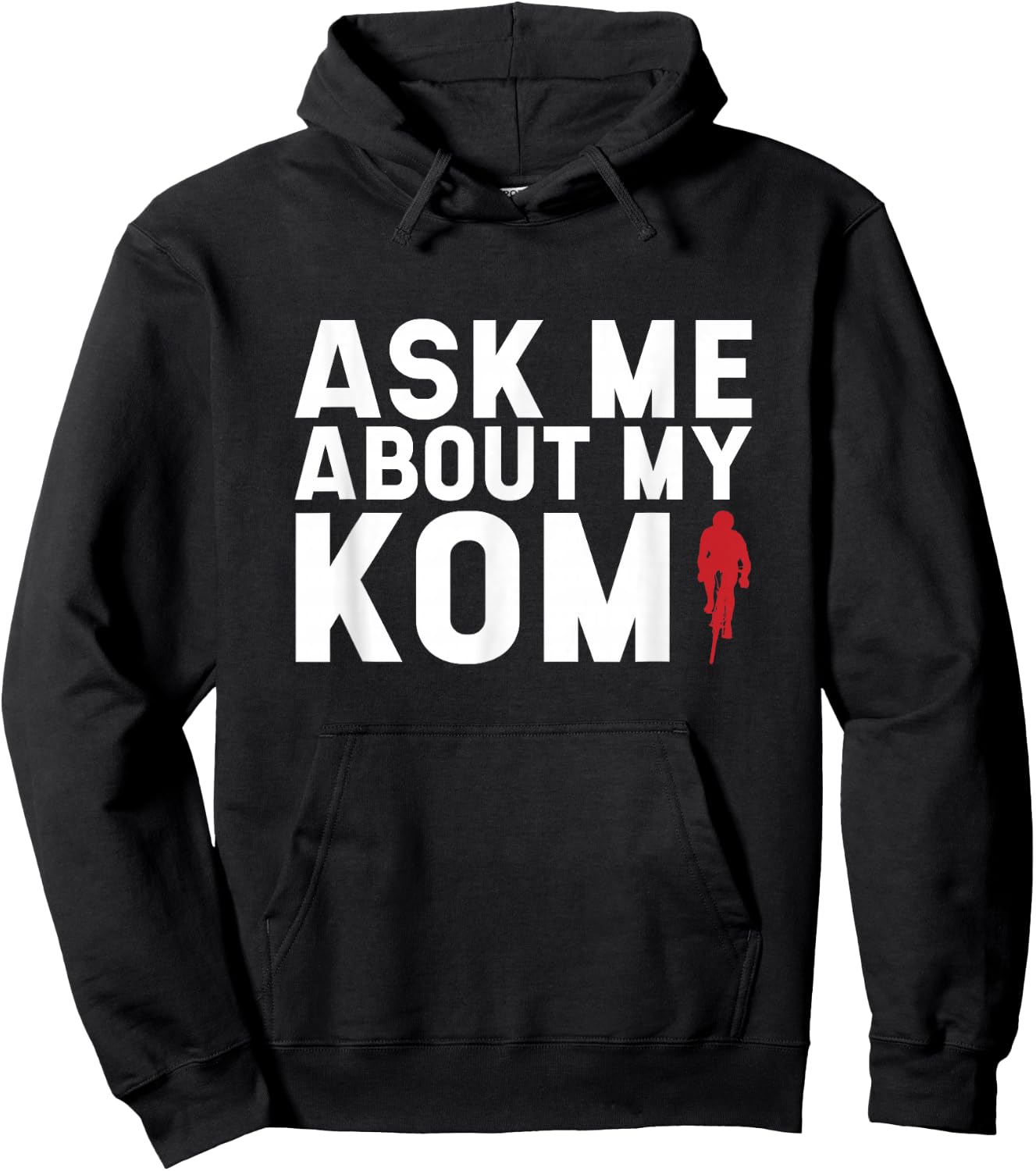King Of Mountains KOM Road Bike Jersey Men's Road Cyclist Hoodie - Hoodie | Black