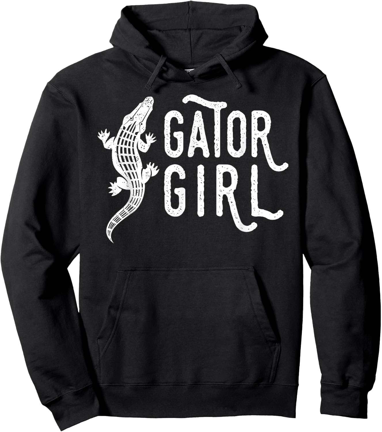 Fun Gator Girl Shirt, Reptile Alligator Gift Hoodie - Hoodie | Black