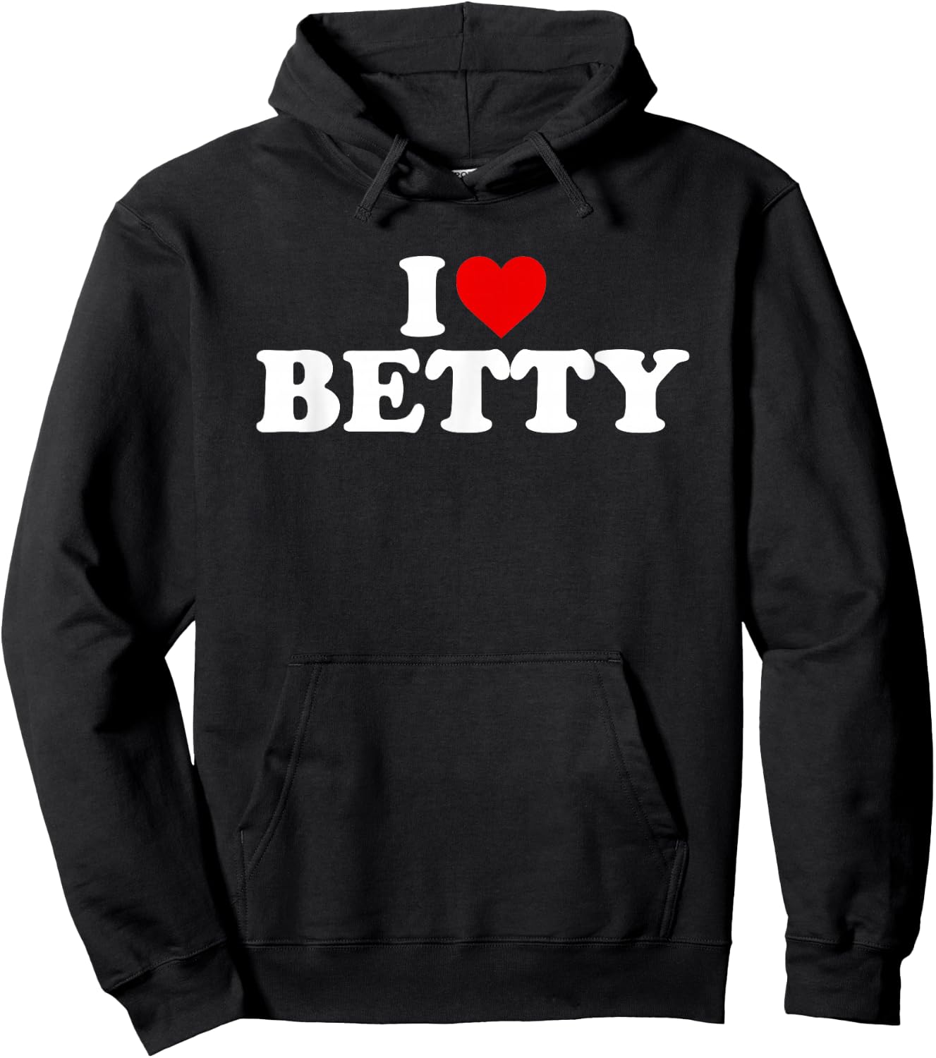 I Love Betty - Heart Hoodie - Hoodie | Black