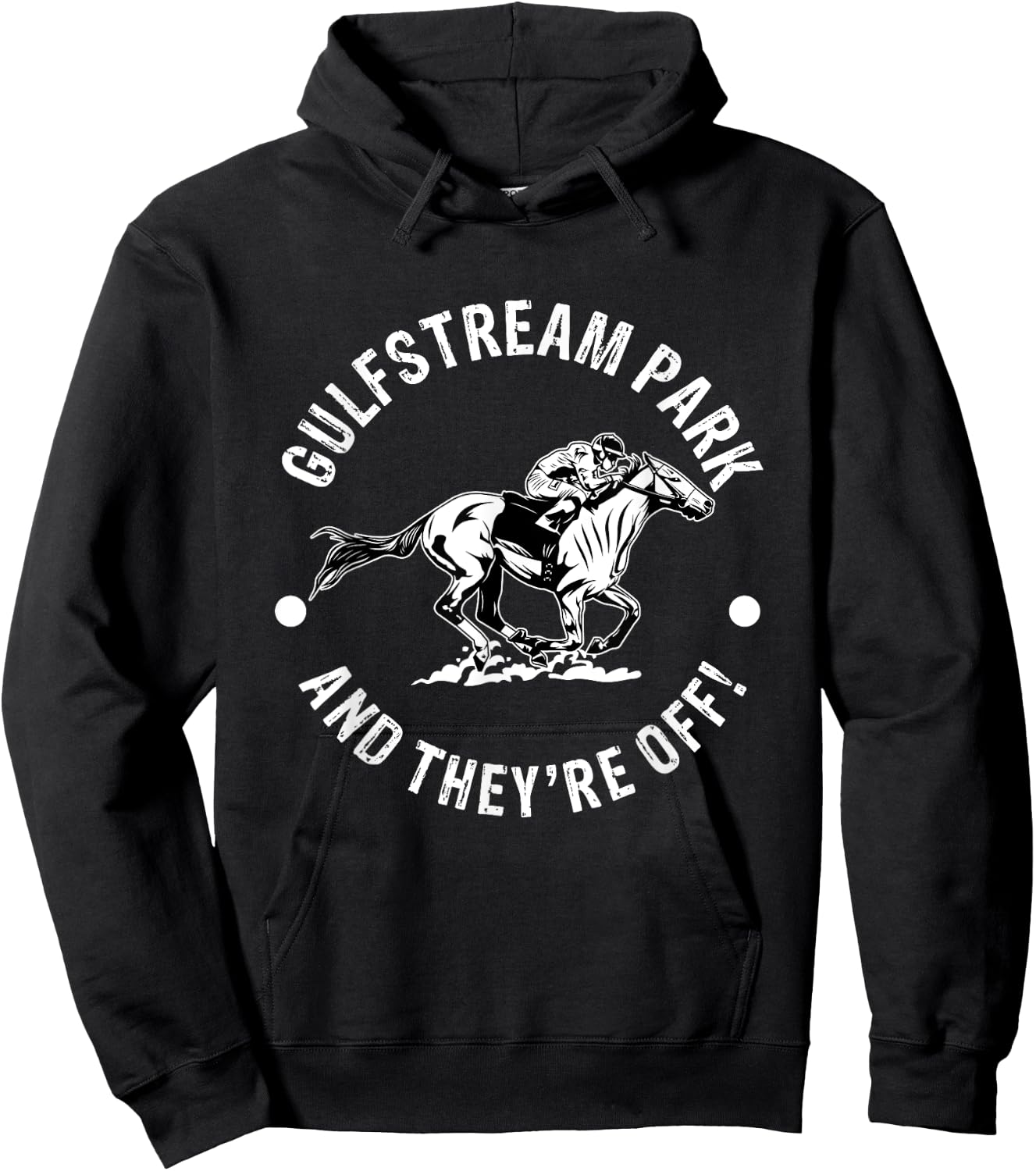 Gulfstream Park Racetrack Horse Race Fan Equestrian FL Derby Hoodie - Hoodie | Black