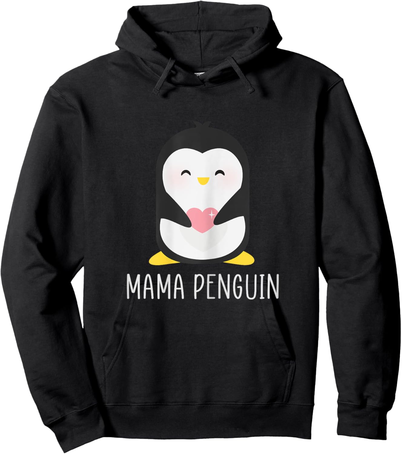 Penguin MAMA - Mother's Funny & Cute Dad Gift Hoodie - Hoodie | Black