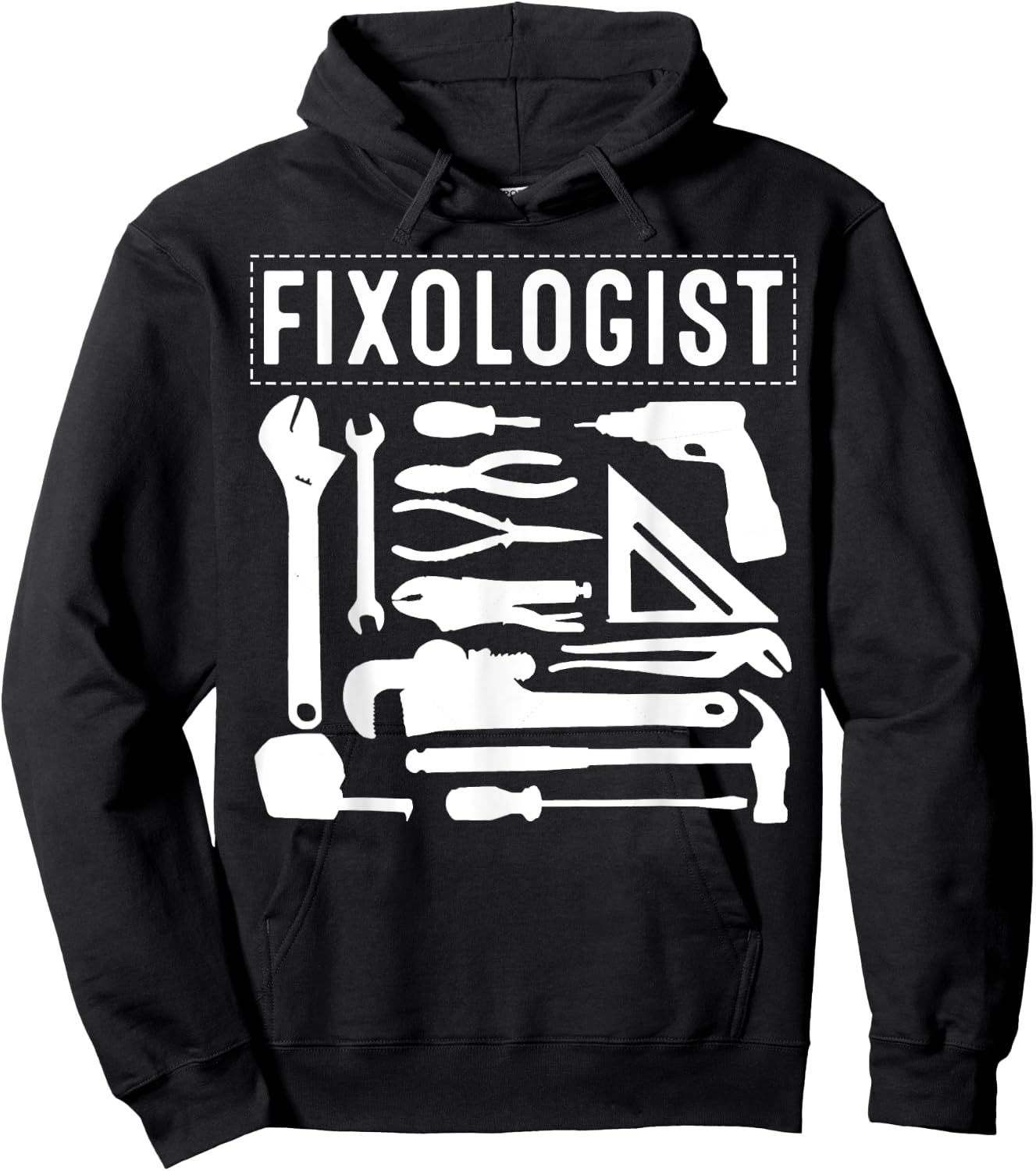Funny Fixologist Gift Cool Handyman Carpenter Men Women DIY Hoodie - Hoodie | Black