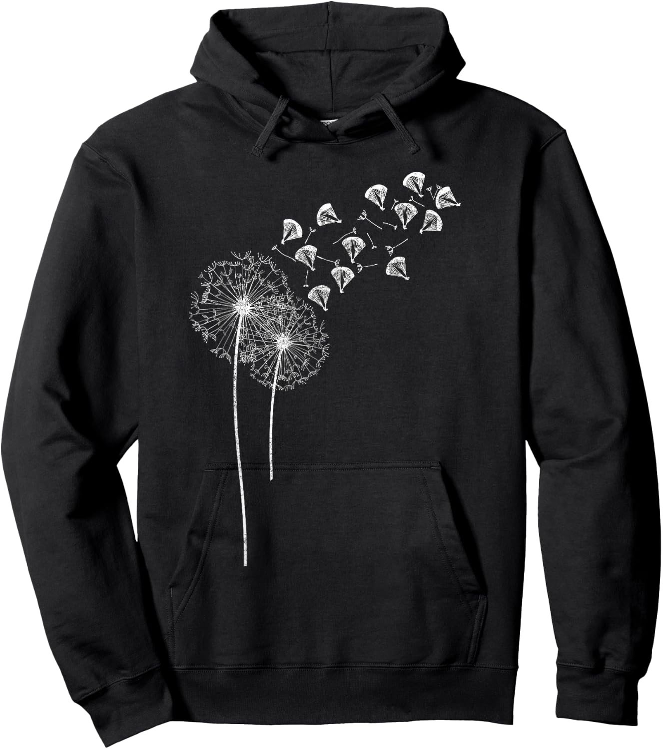 Paragliding pilots fly out of dandelion Hoodie - Hoodie | Black
