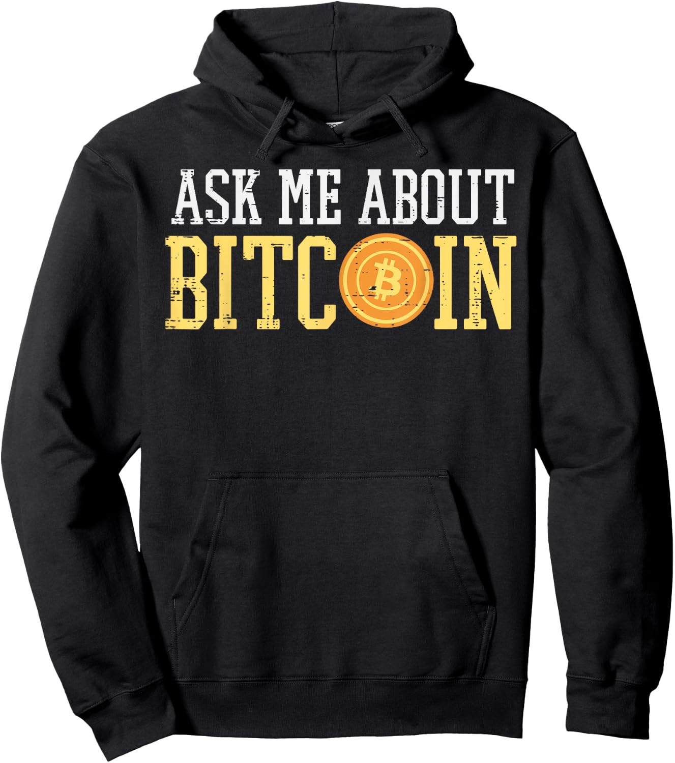 Ask Me About Bitcoin Funny BTC Crypto Cryptocurrency Trader Hoodie - Hoodie | Black