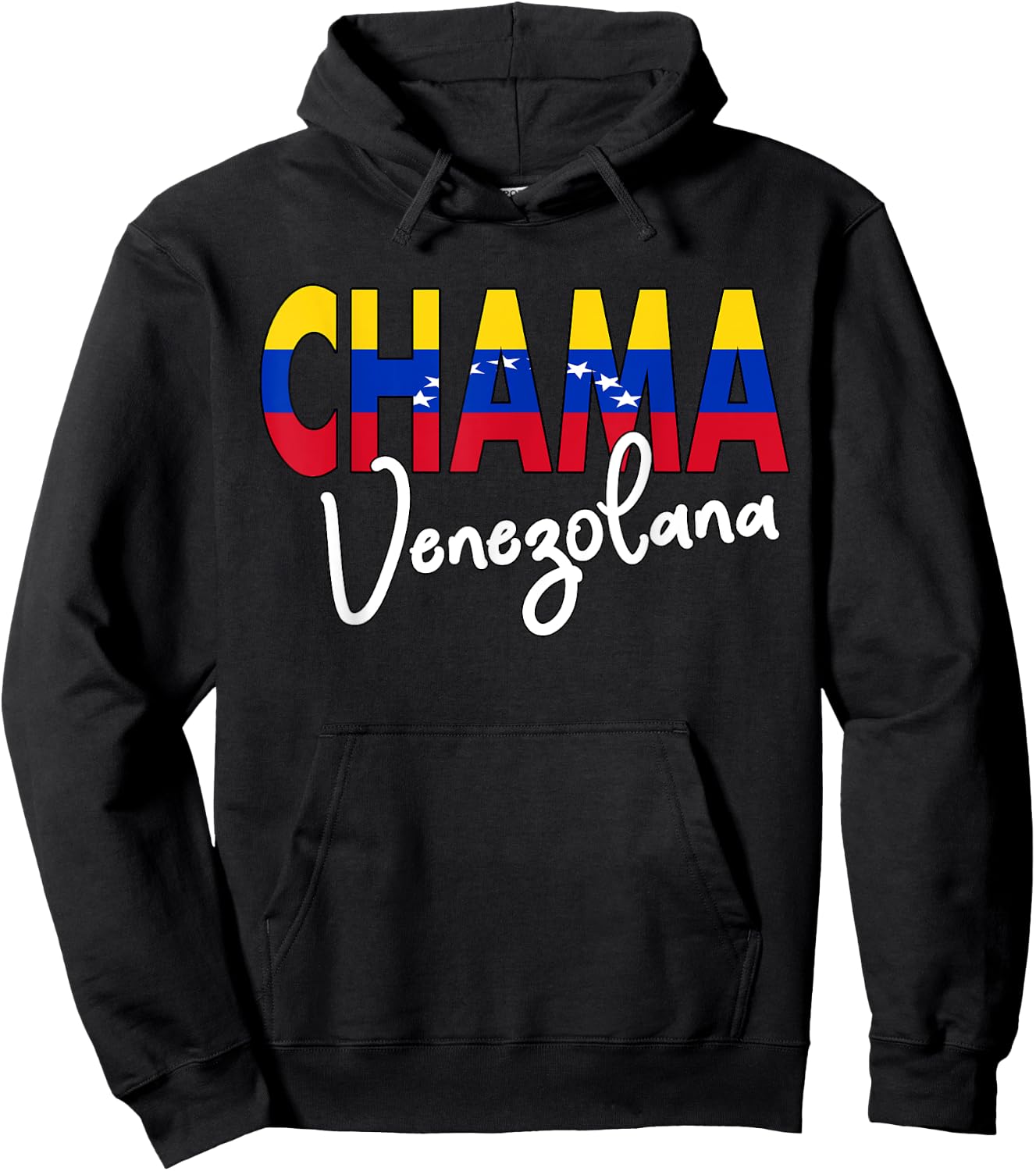 Artistic Design Chama Venezolana Flannel Flag Venezuela Hoodie - Hoodie | Black