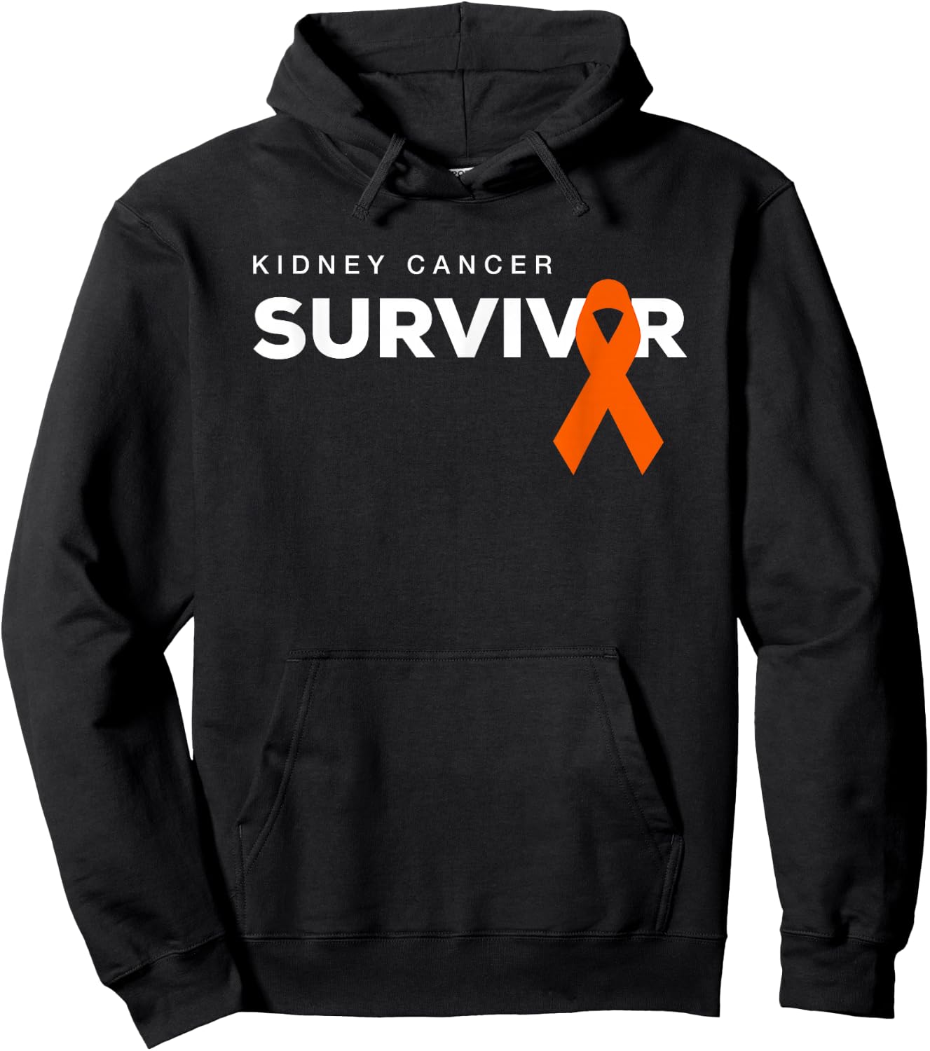 Kidney Cancer Survivor with Ribbon Hoodie - Hoodie | Black