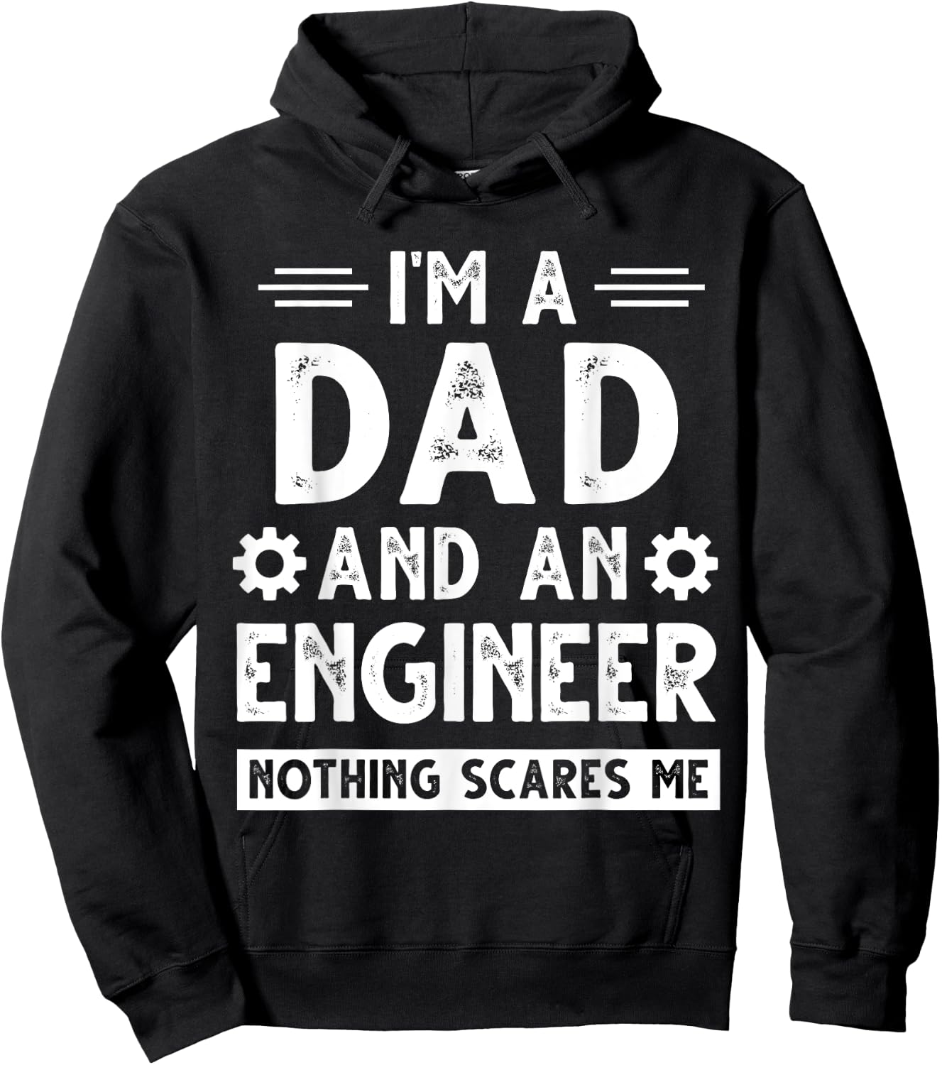 Cute Engineer Dad Men Father's Day Mechanical Engineering Hoodie - Hoodie | Black