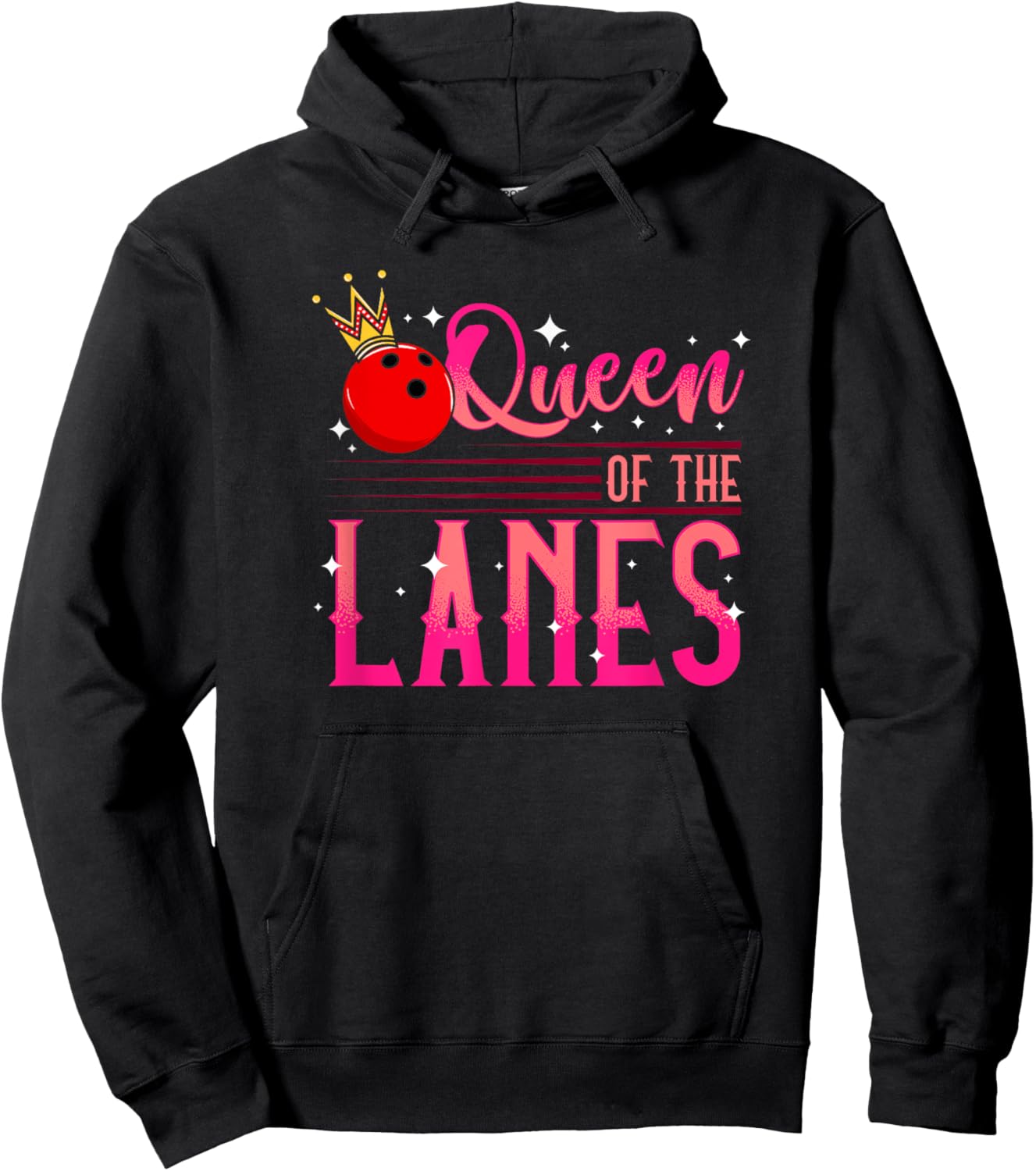 Female Bowling Player Design | bowler | Bowling Hoodie - Hoodie | Black
