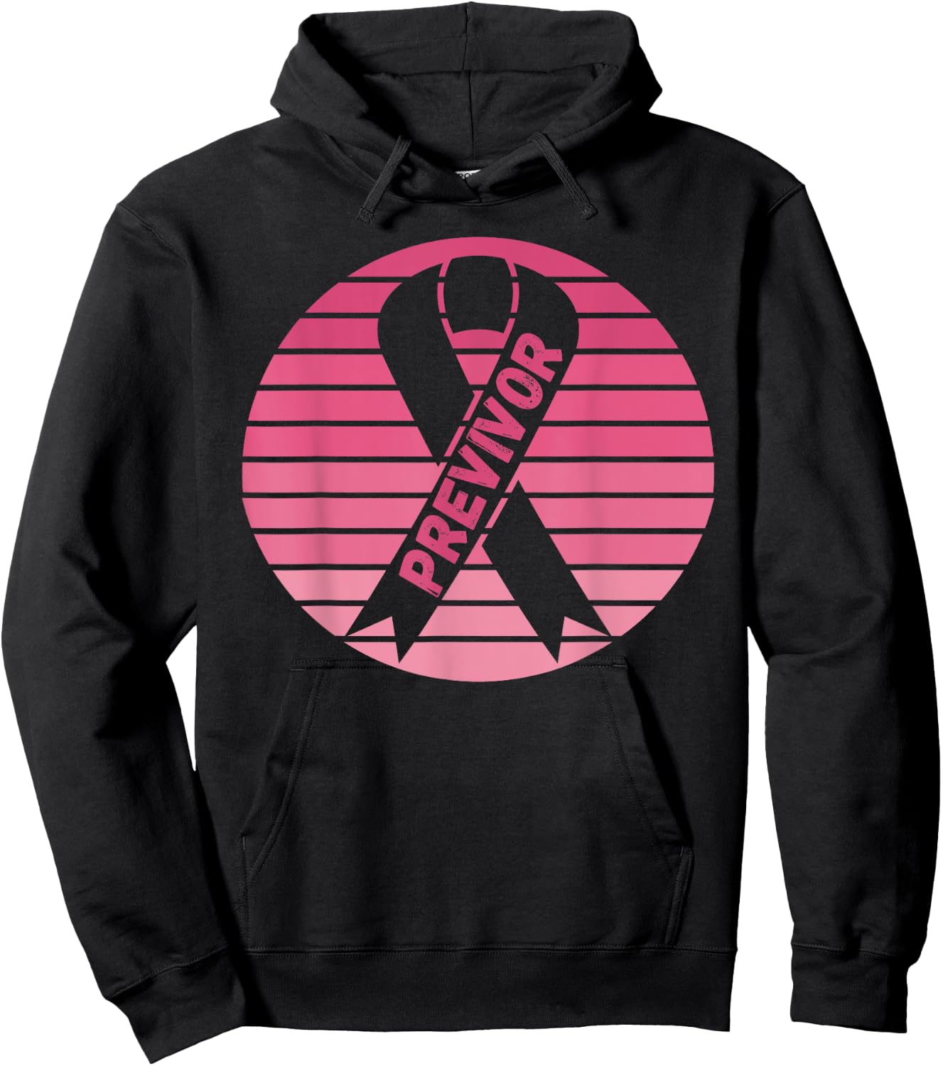 Previvor Breast Cancer Awareness Hoodie - Hoodie | Black