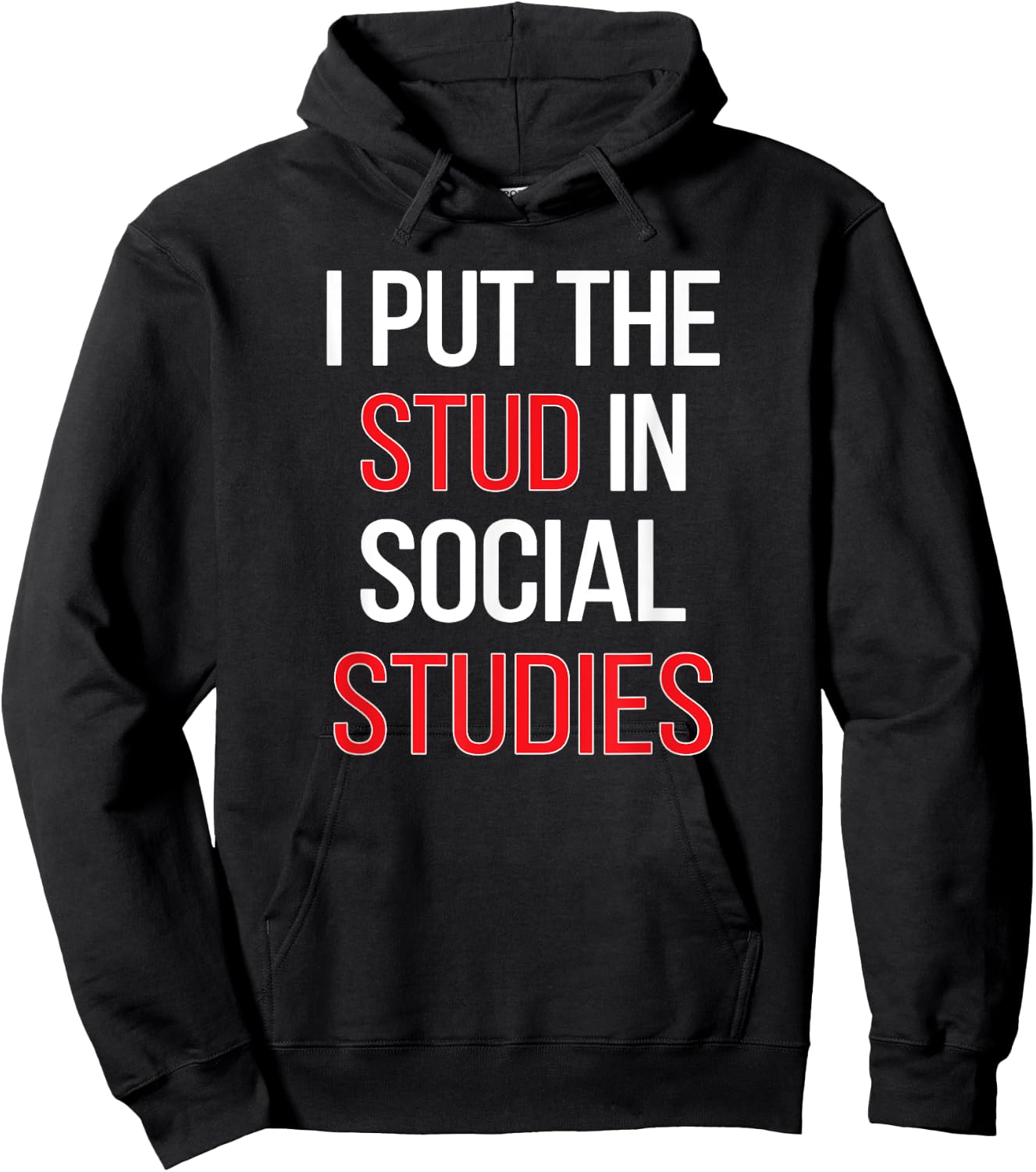I Put The Stud In Social Studies Teacher Women Hoodie - Hoodie | Black