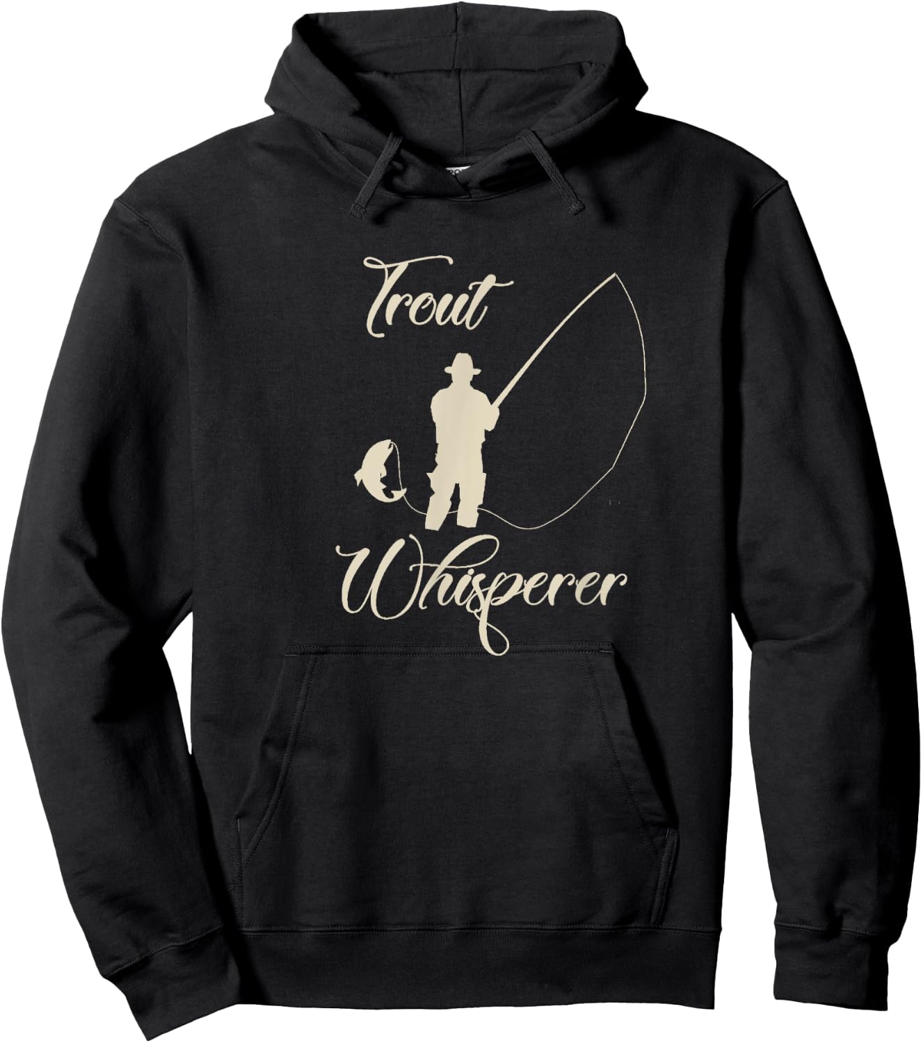 Trout Fishing "Trout Whisperer" fly fishing Hoodie - Hoodie | Black
