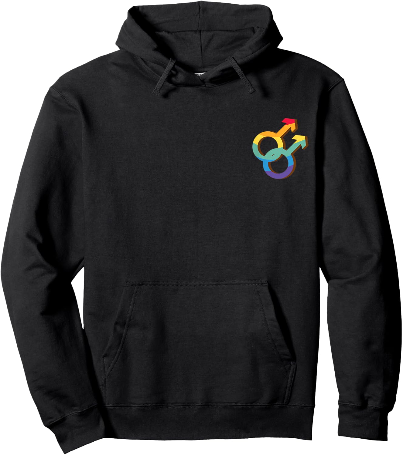 Gay Symbol at Heart Gay Hoodie - Hoodie | Black