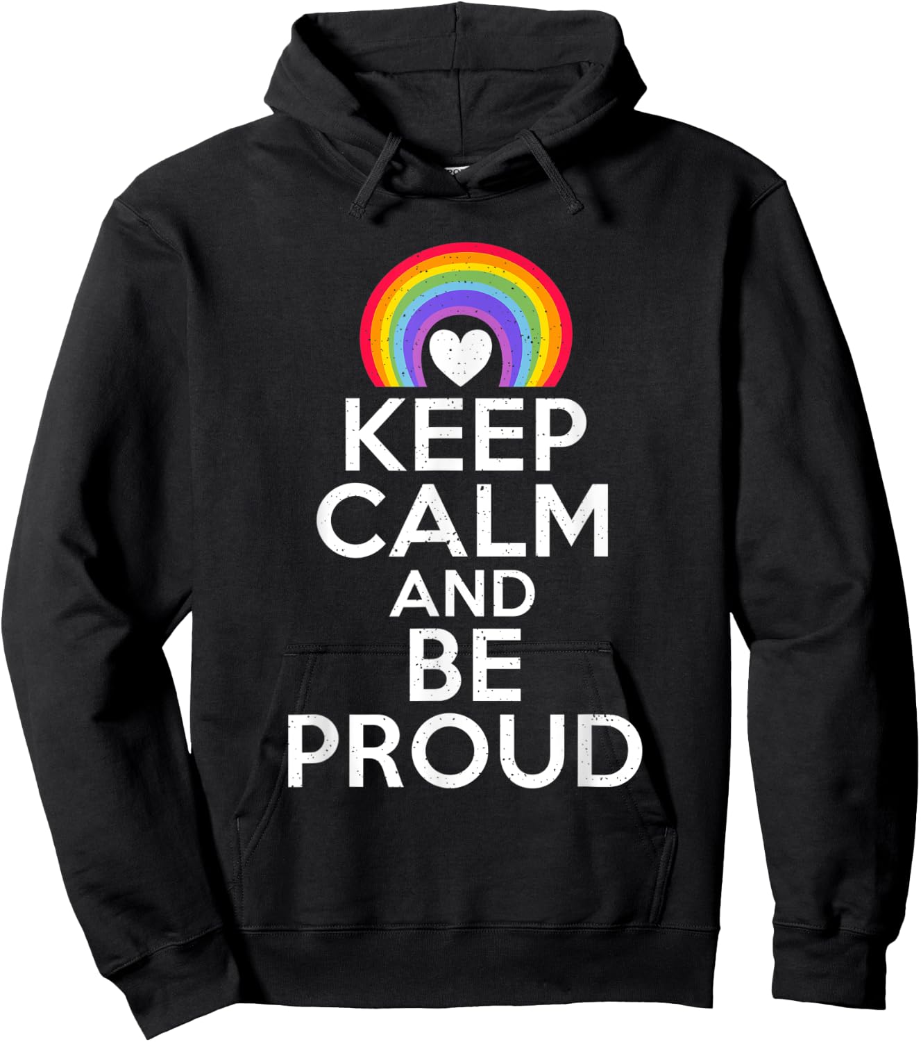 Keep Calm and be Proud Bisexual Lesbian Gay Pride Hoodie - Hoodie | Black