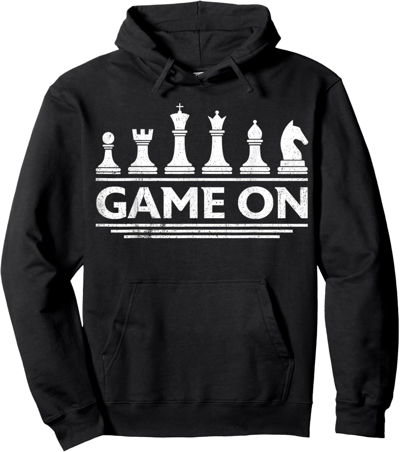 Game On Chess Pieces Funny Board Game Themed Gift Men Kids Hoodie - Hoodie | Black