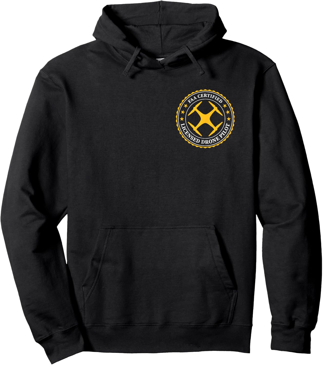 FAA Certified Licensed Drone Pilot - FRONT DESIGN Hoodie - Hoodie | Black
