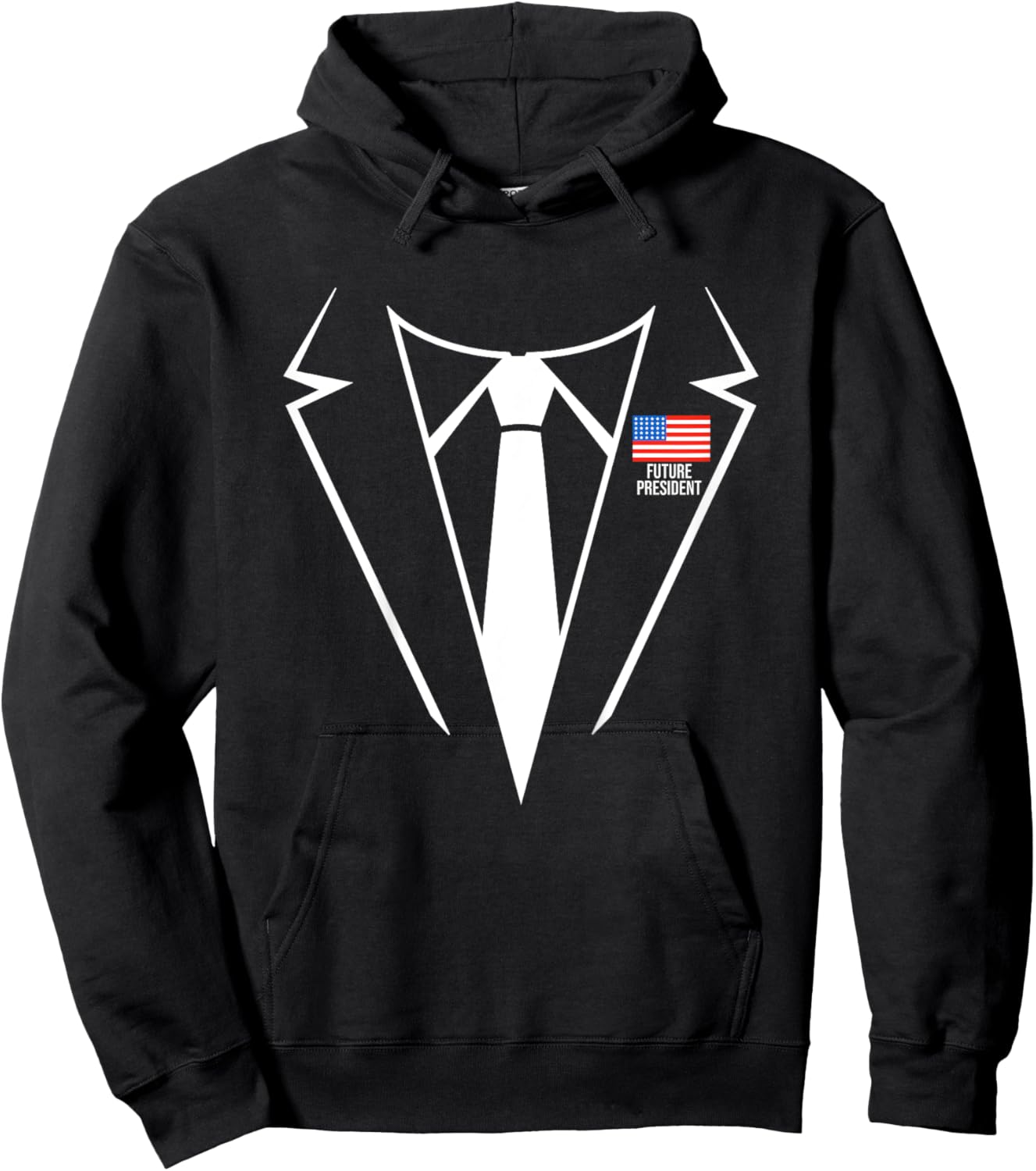 Future President Costume Suit Tux American Flag Patriotic Kids Hoodie - Hoodie | Black