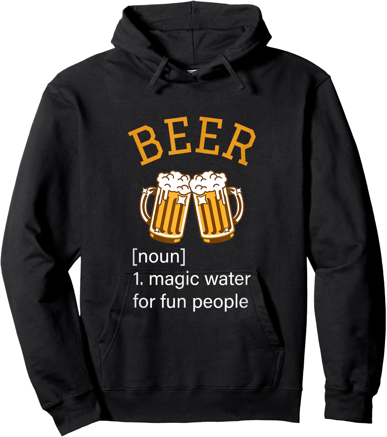 Beer noun magic water for fun people funny bar club holiday Hoodie - Hoodie | Black