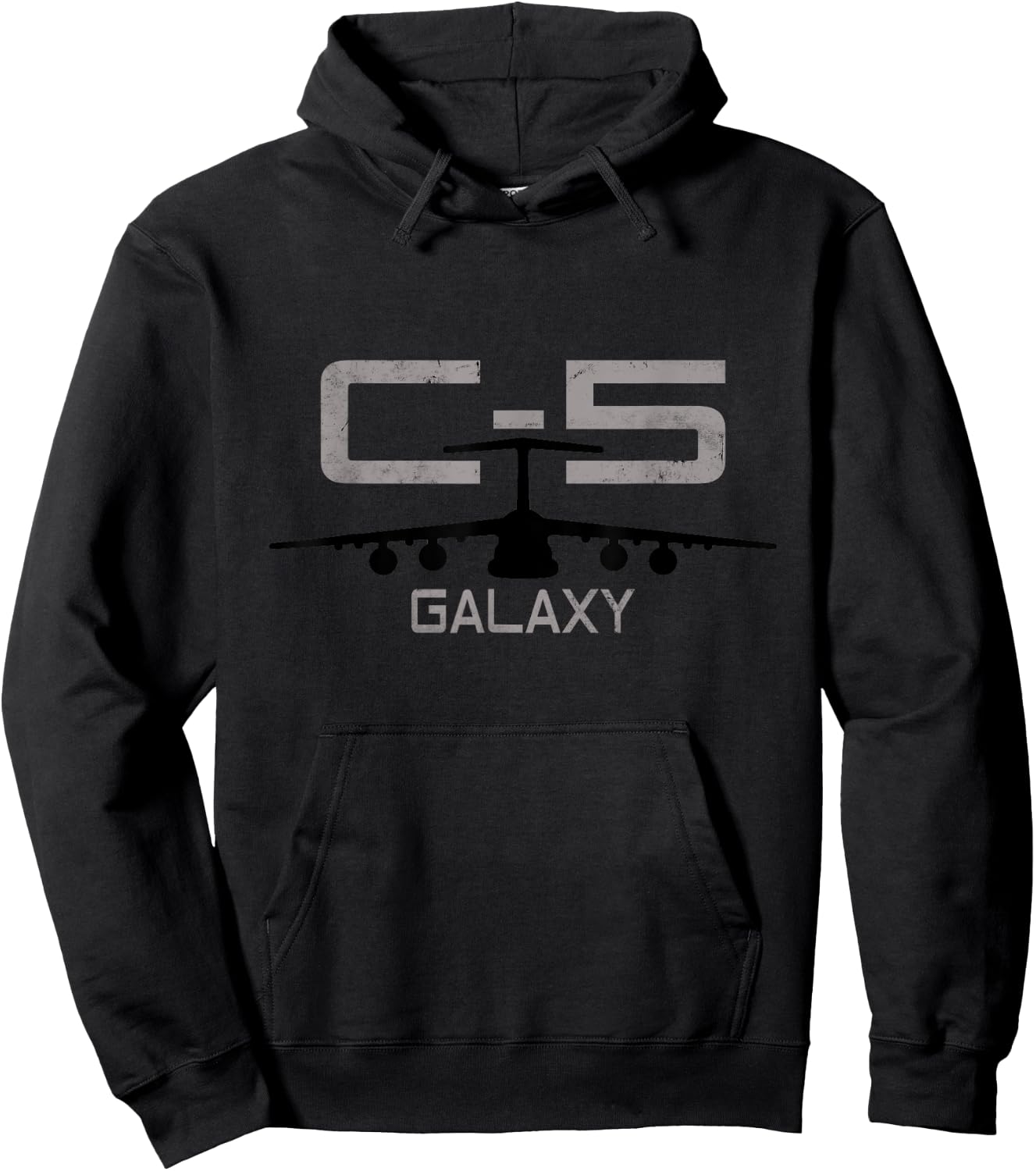 C-5 Galaxy Airlift Cargo Airplane Hoodie - Hoodie | Black