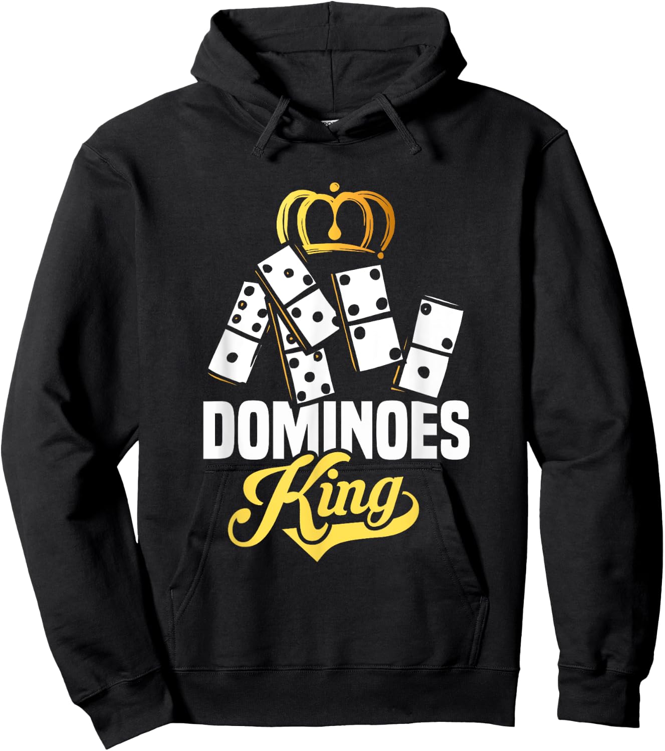 Dominoes King | Board Game | Domino Hoodie - Hoodie | Black