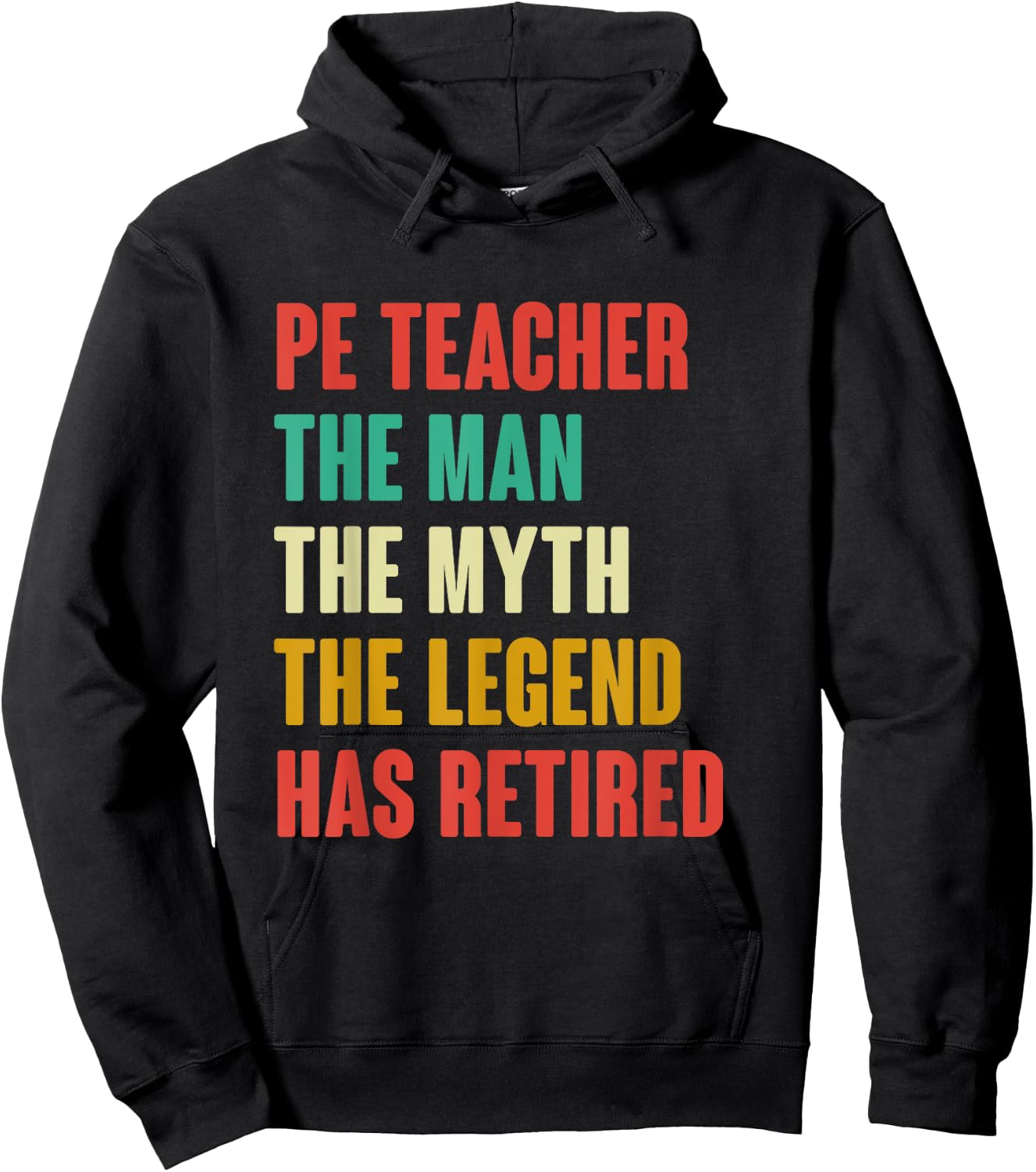 PE Teacher Retired Shirt Retirement Retire Hoodie - Hoodie | Black