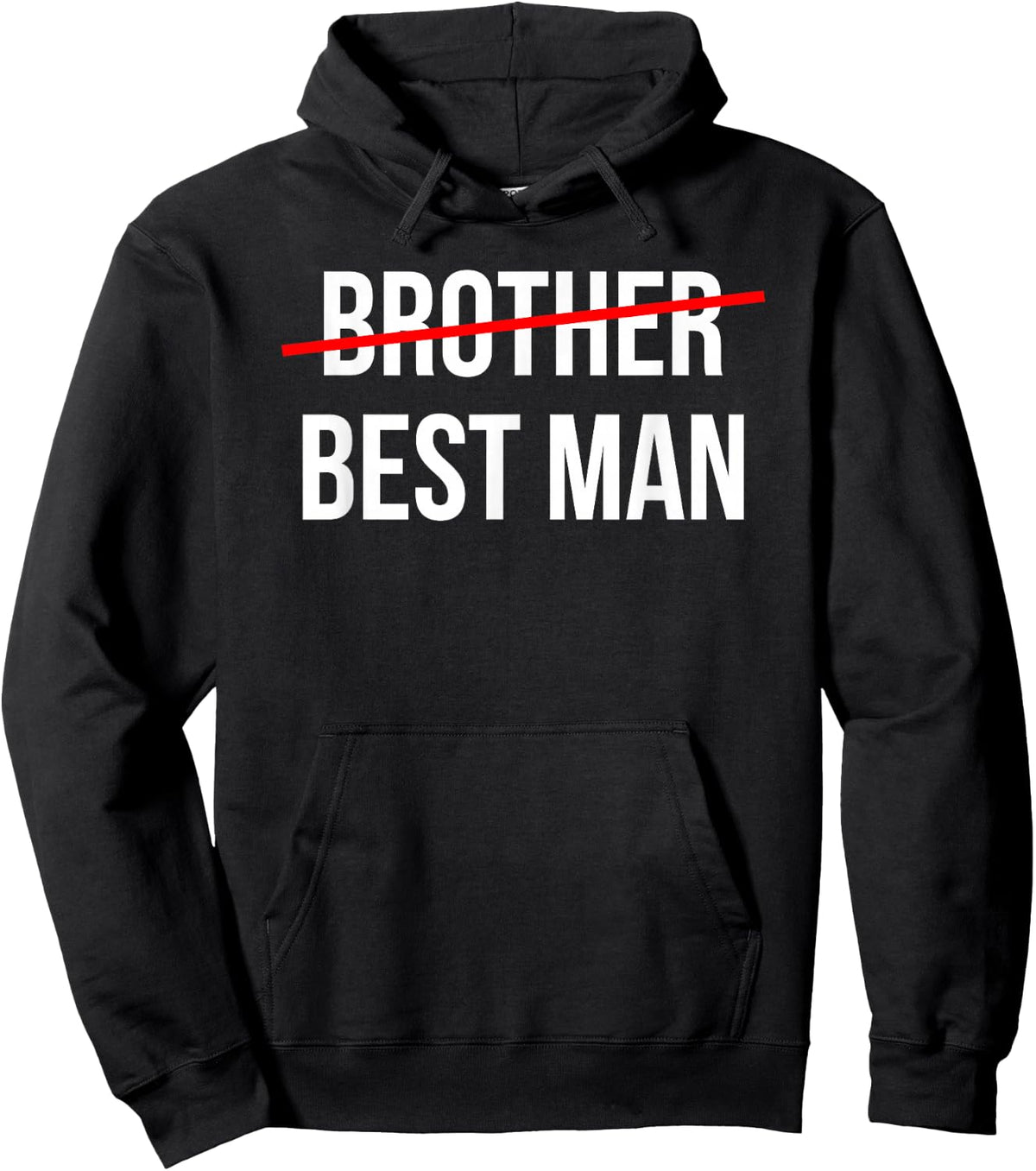 from Brother to Best Man Wedding Party Groomsmen Proposal Hoodie - Hoodie | Black