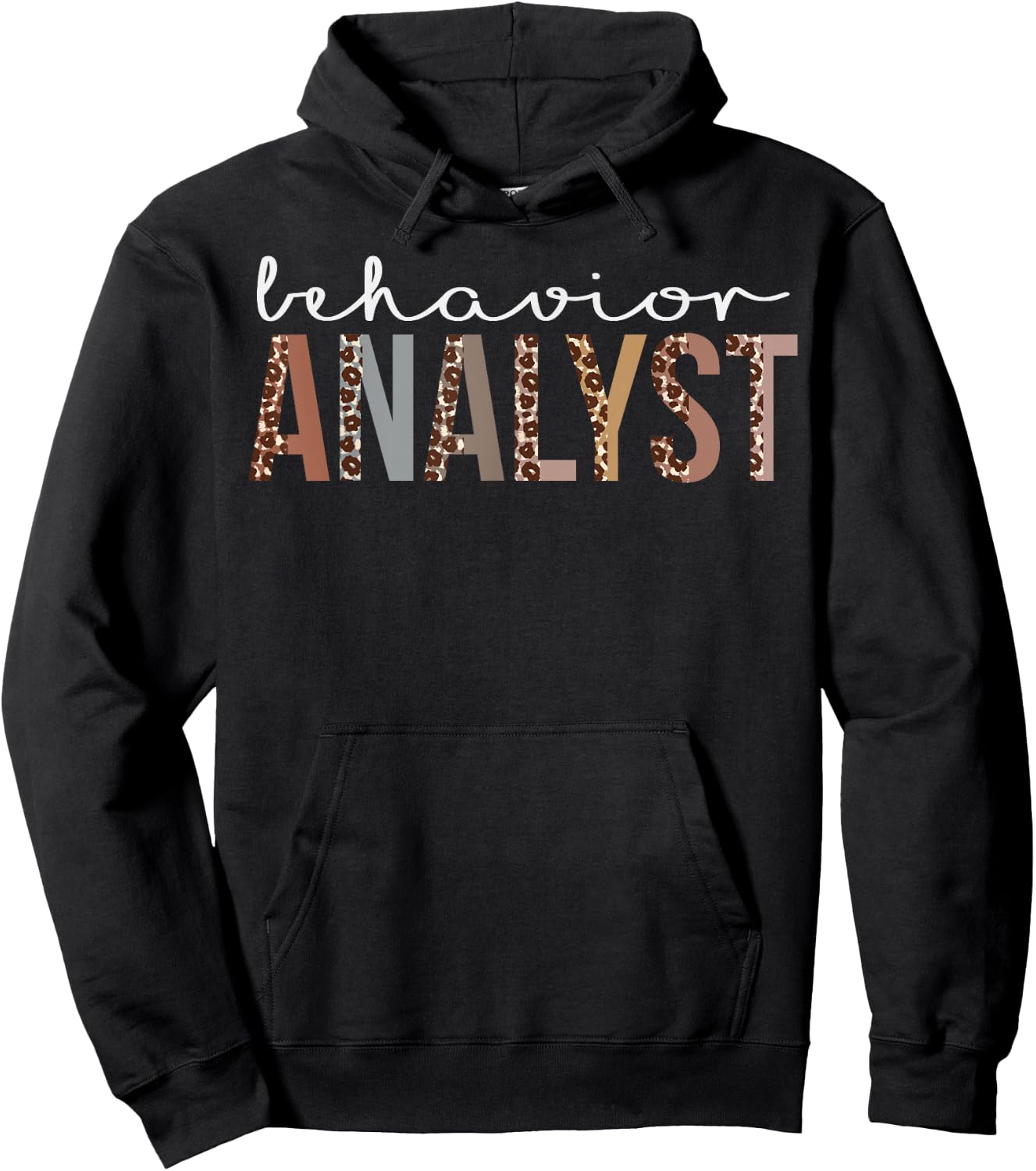 Behavior Analyst Leopard Appreciation For Work Hoodie - Hoodie | Black