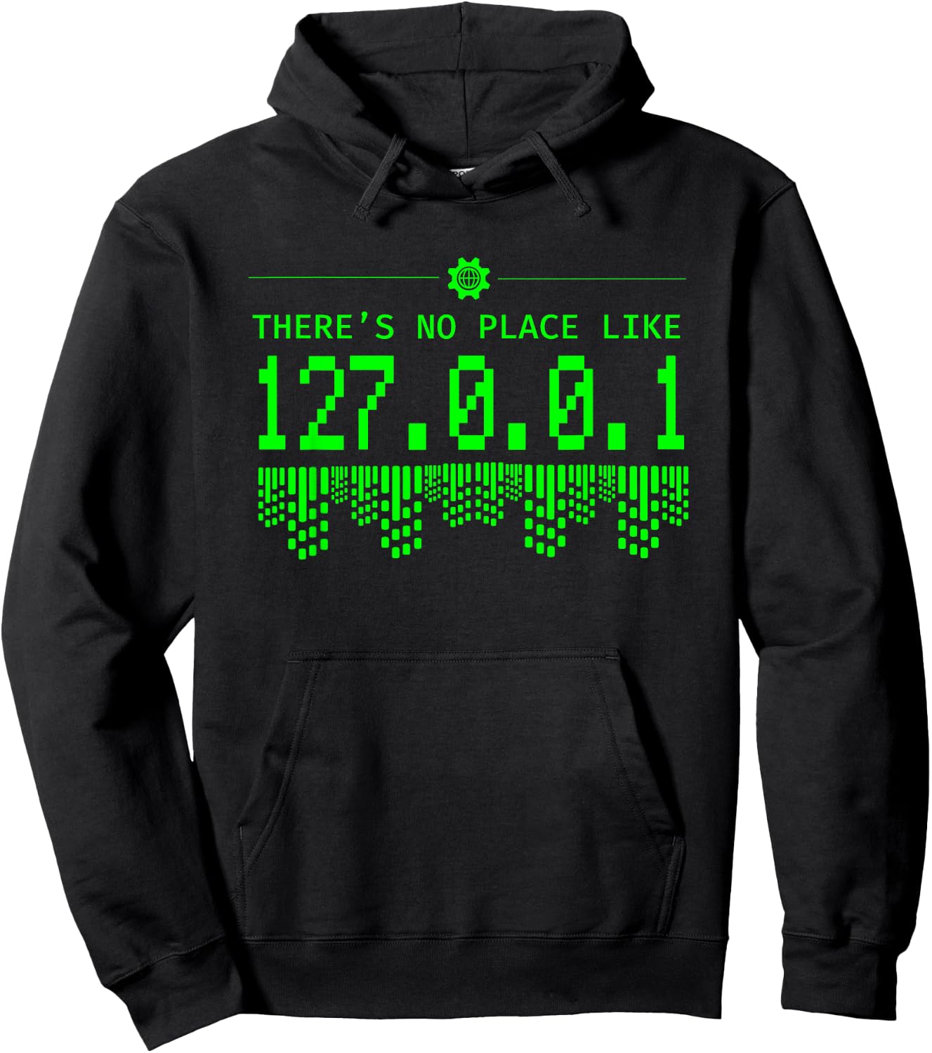 Theres No Place Like 127.01.01 - Coder Programmer Developer Hoodie - Hoodie | Black