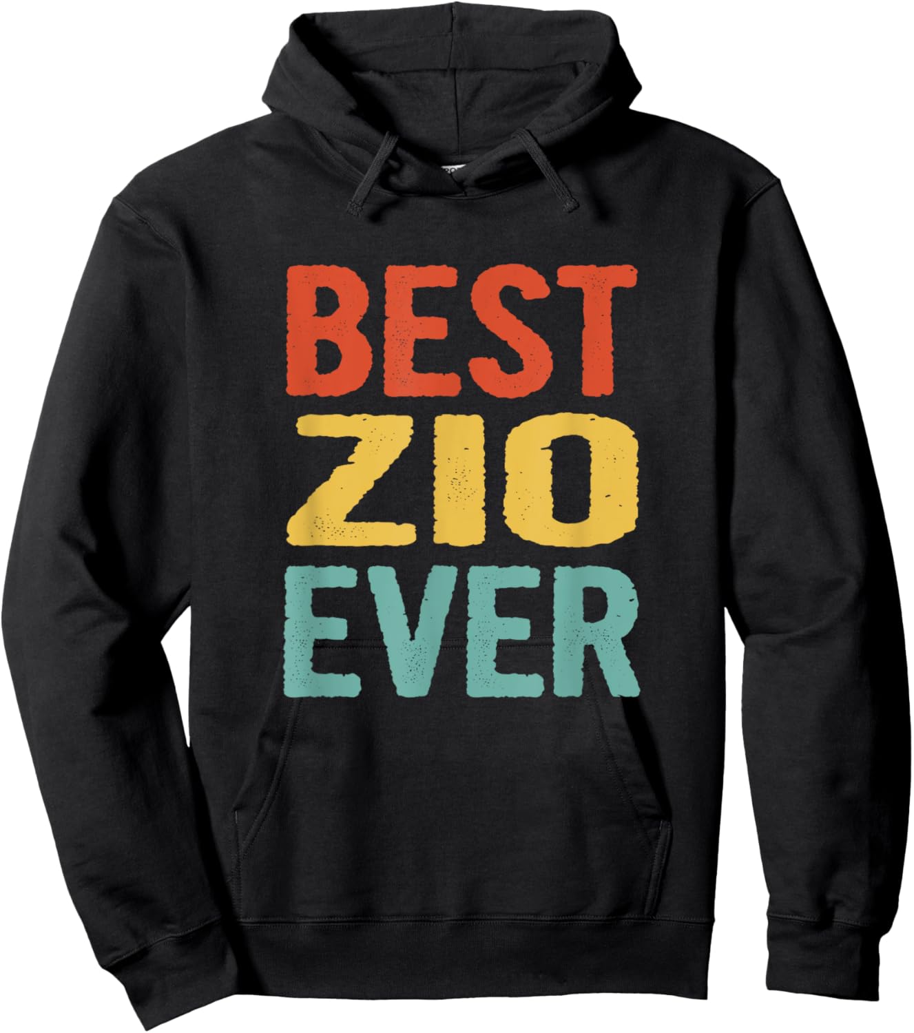 Vintage Best Zio Ever Funny Retro Birthday Gift Zio Hoodie - Hoodie | Black