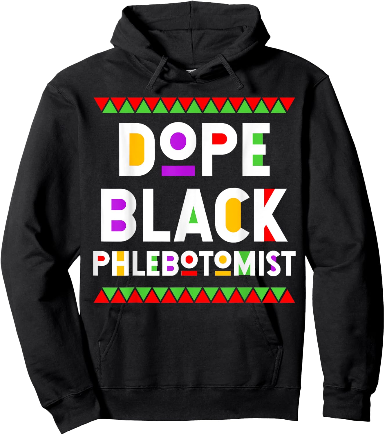 Dope Black Phlebotomist African American Job Proud Hoodie - Hoodie | Black