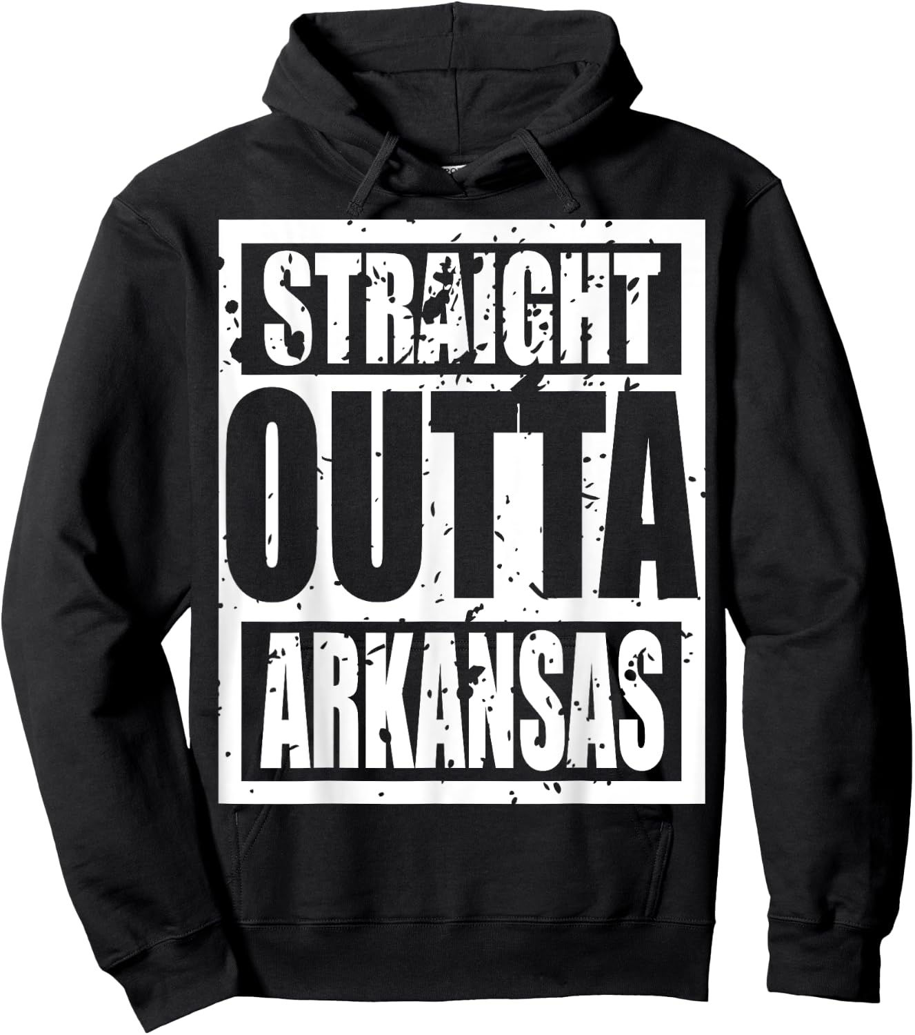 Straight Outta Arkansas Funny Hoodie - Hoodie | Black