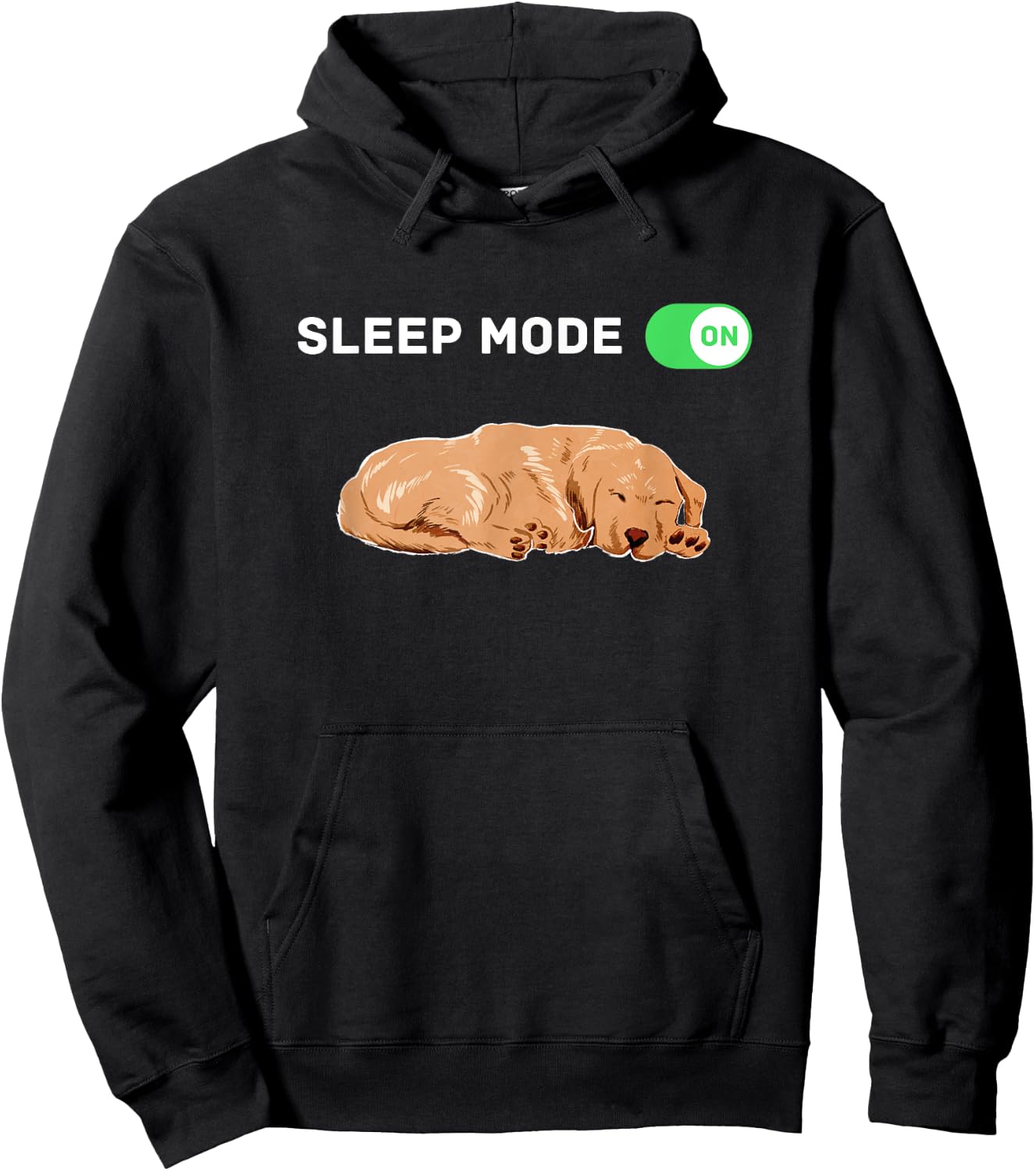 Sleep Mode On, Dog Merch, Dog Pajamas, Golden Retriever PJ's Men Women Girls Kids Hoodie - Hoodie | Black