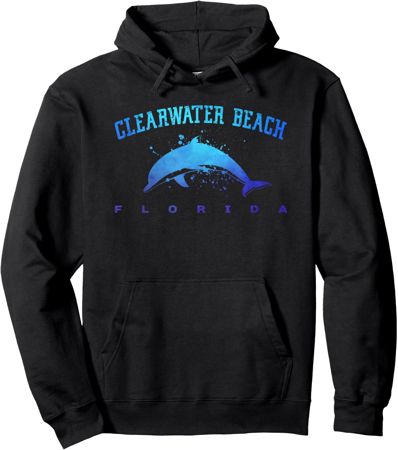 Clearwater Beach Florida Dolphin Scuba Diving Snorkeling Hoodie - Hoodie | Black