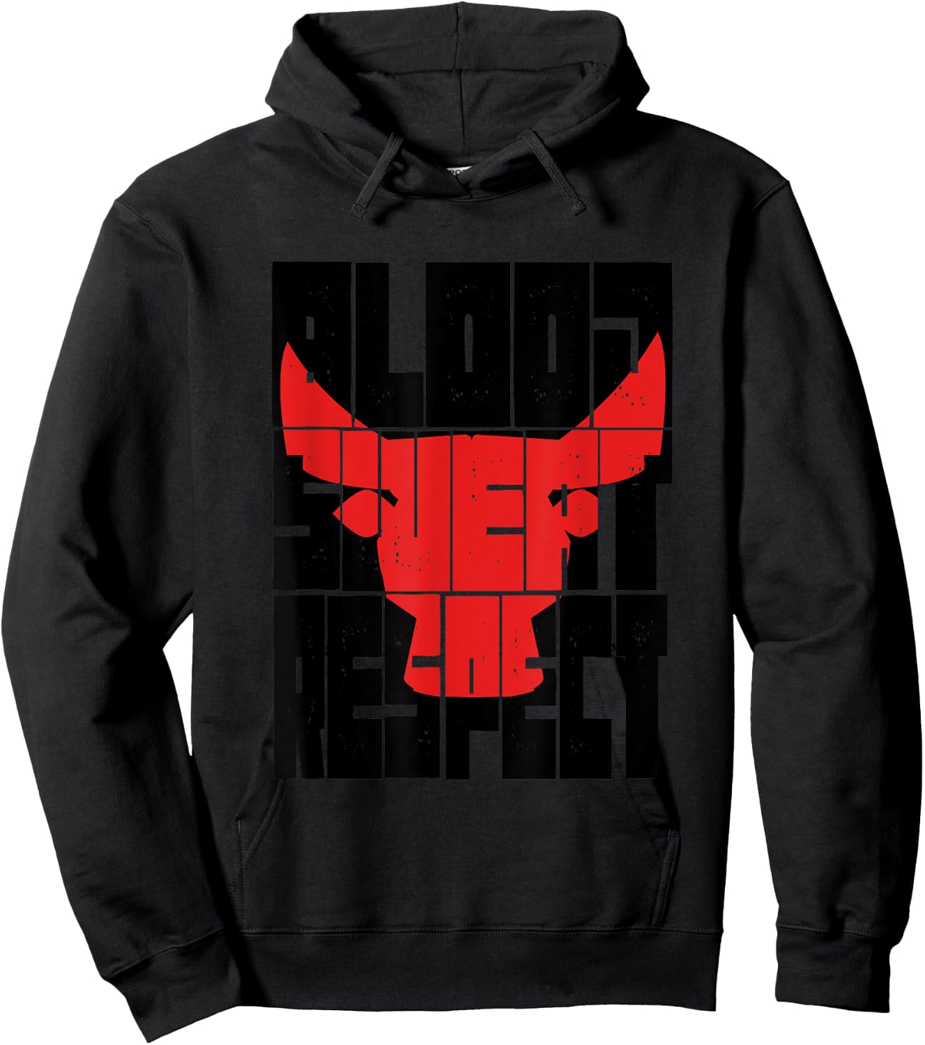Blood Sweat Respect Motivational Gym Fitness Fighting Spirit Hoodie - Hoodie | Black