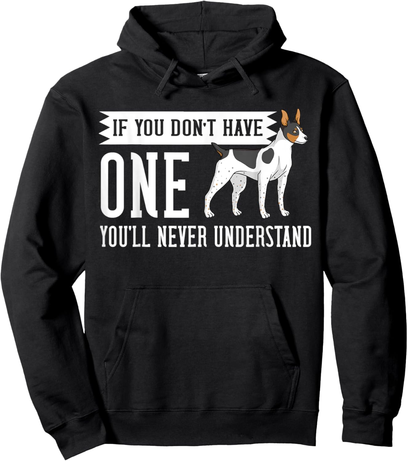 Rat Terrier Dog Puppies Owner Lover Hoodie - Hoodie | Black