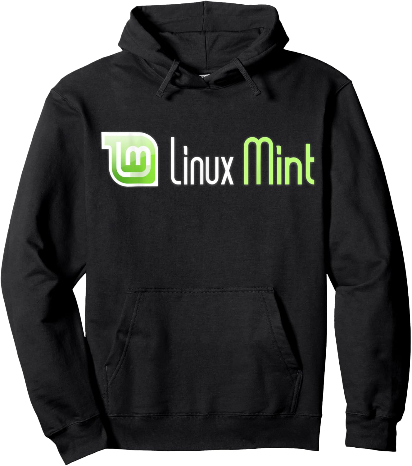Linux Mint lover tagline with Logo Open Source Os Hoodie - Hoodie | Black