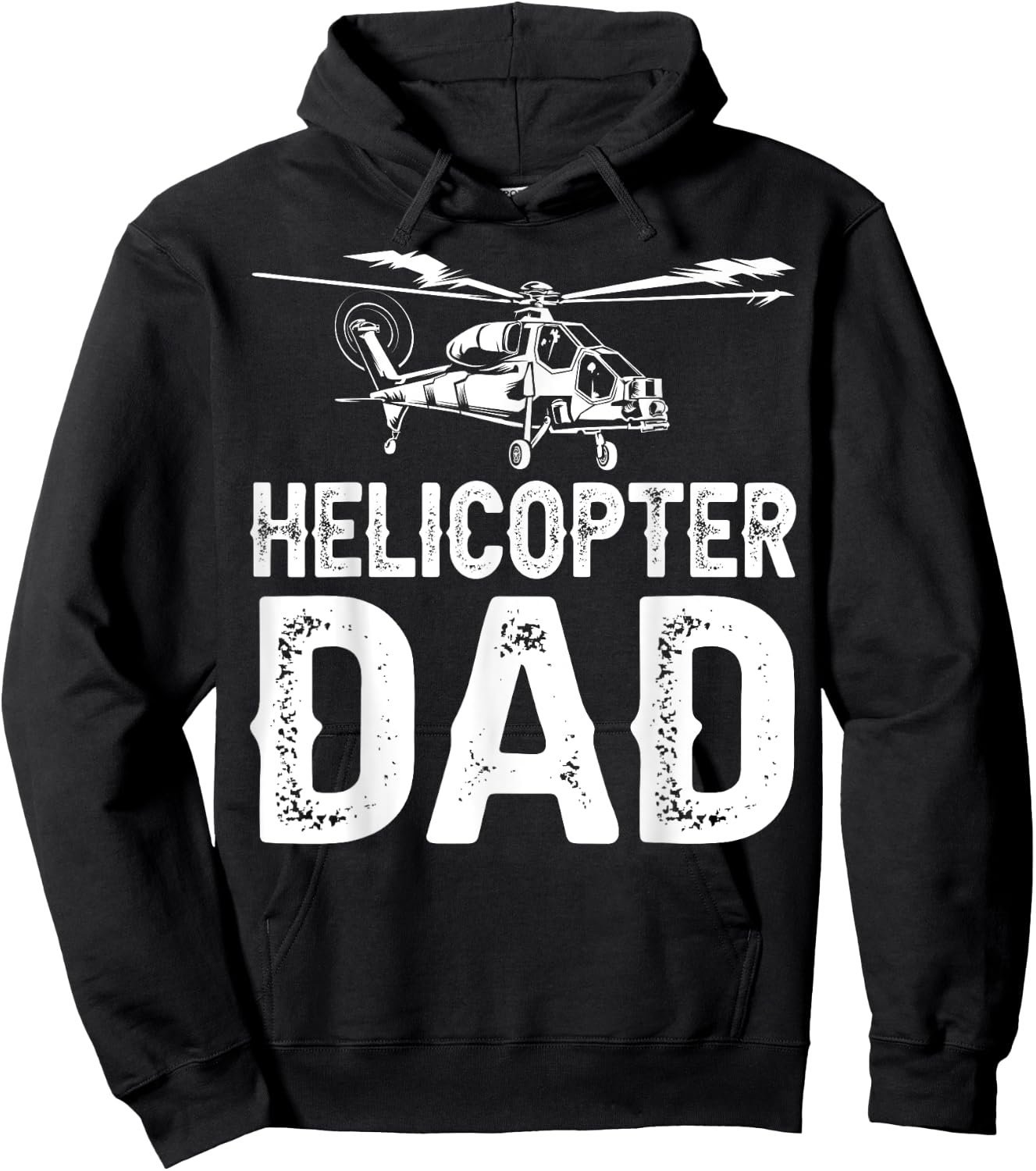 Funny Helicopter Dad Gift Cool Helicopter Parent Hoodie - Hoodie | Black
