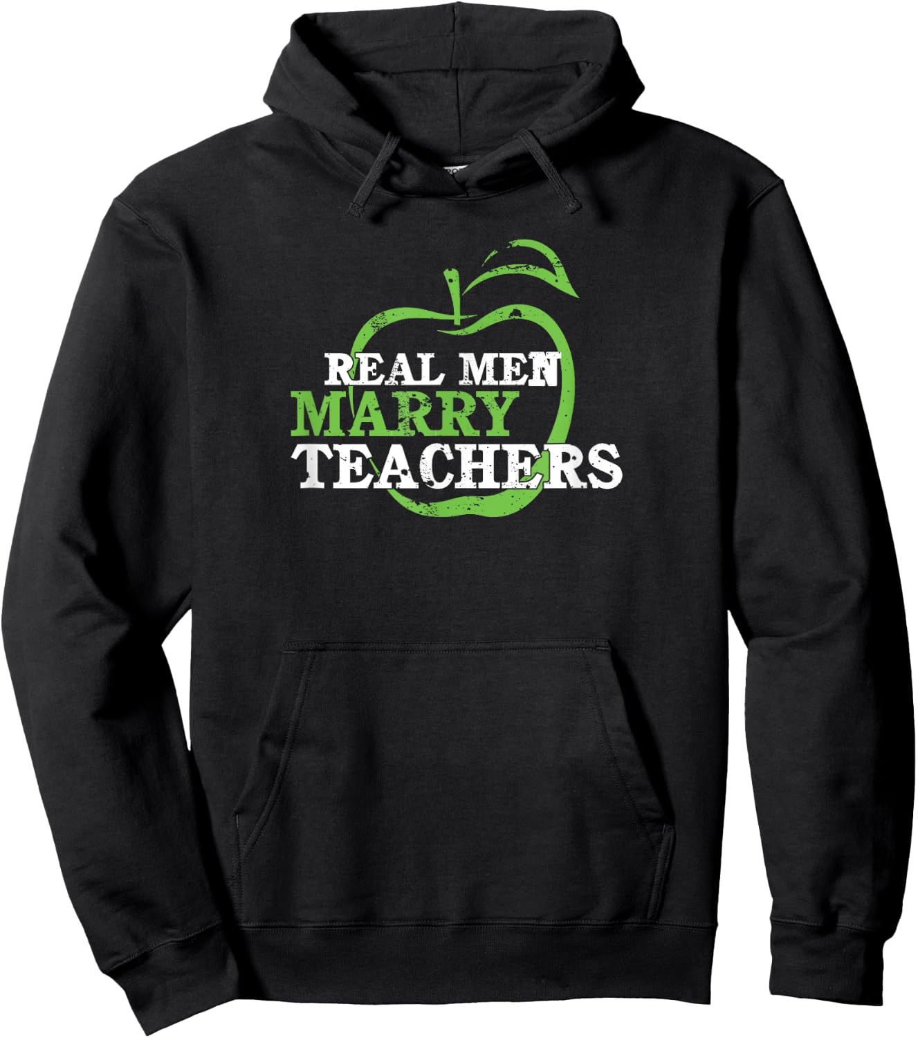 Funny Husband Of A Teacher Shirt Real Men Marry Teachers Hoodie - Hoodie | Black