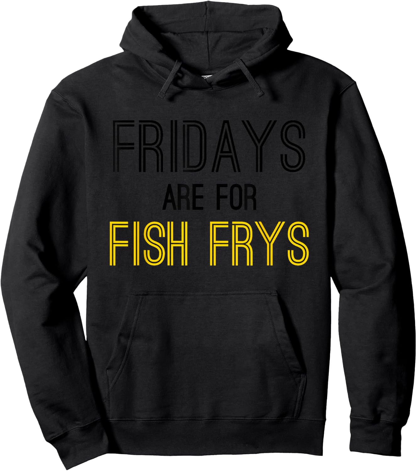 Christian Lent Religious Foodie Men Fridays Fish Frys Fry Hoodie - Hoodie | Black