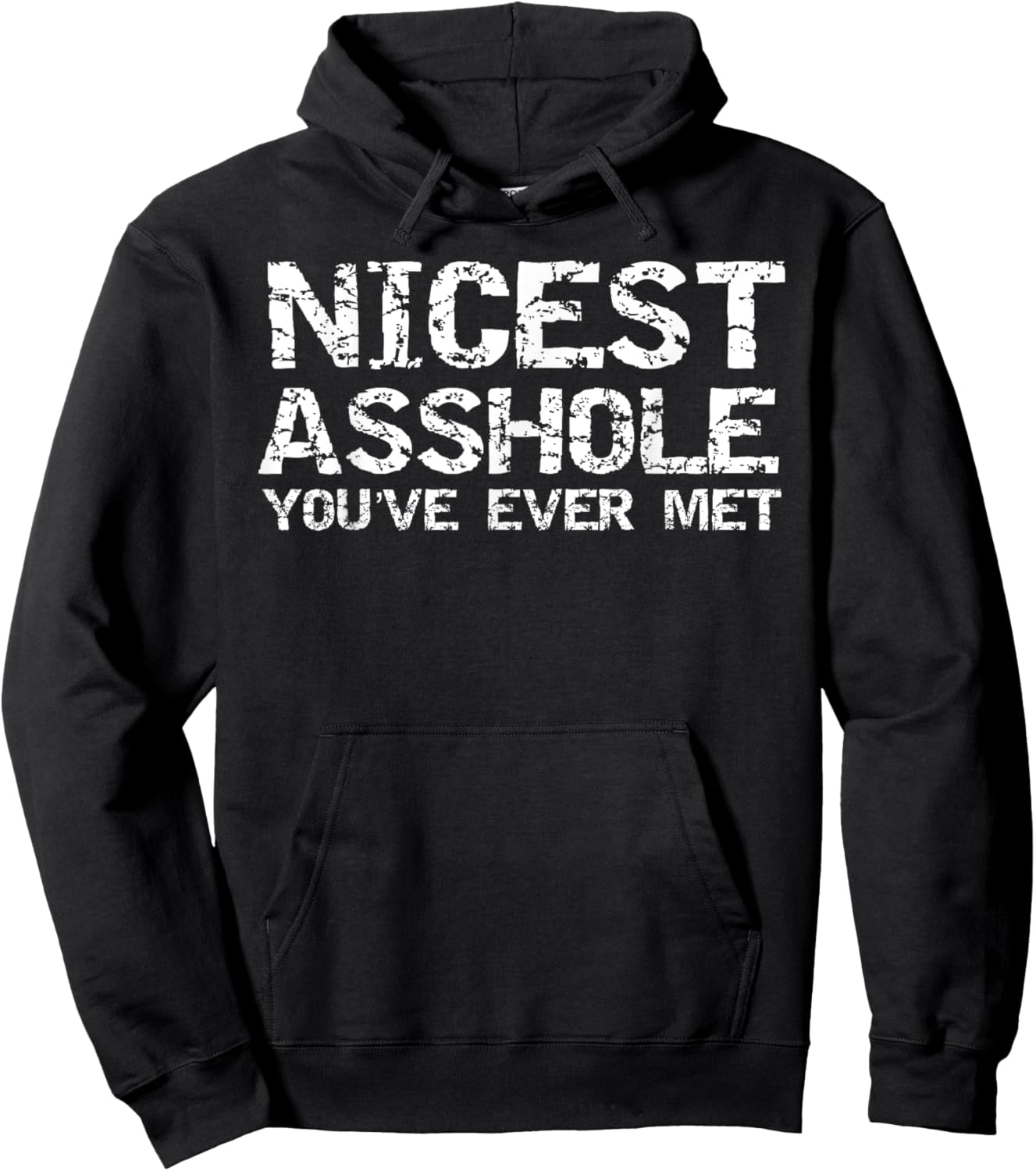 Funny Jerk Gift Fun Gag Joke Nicest Asshole You've Ever Met Hoodie - Hoodie | Black