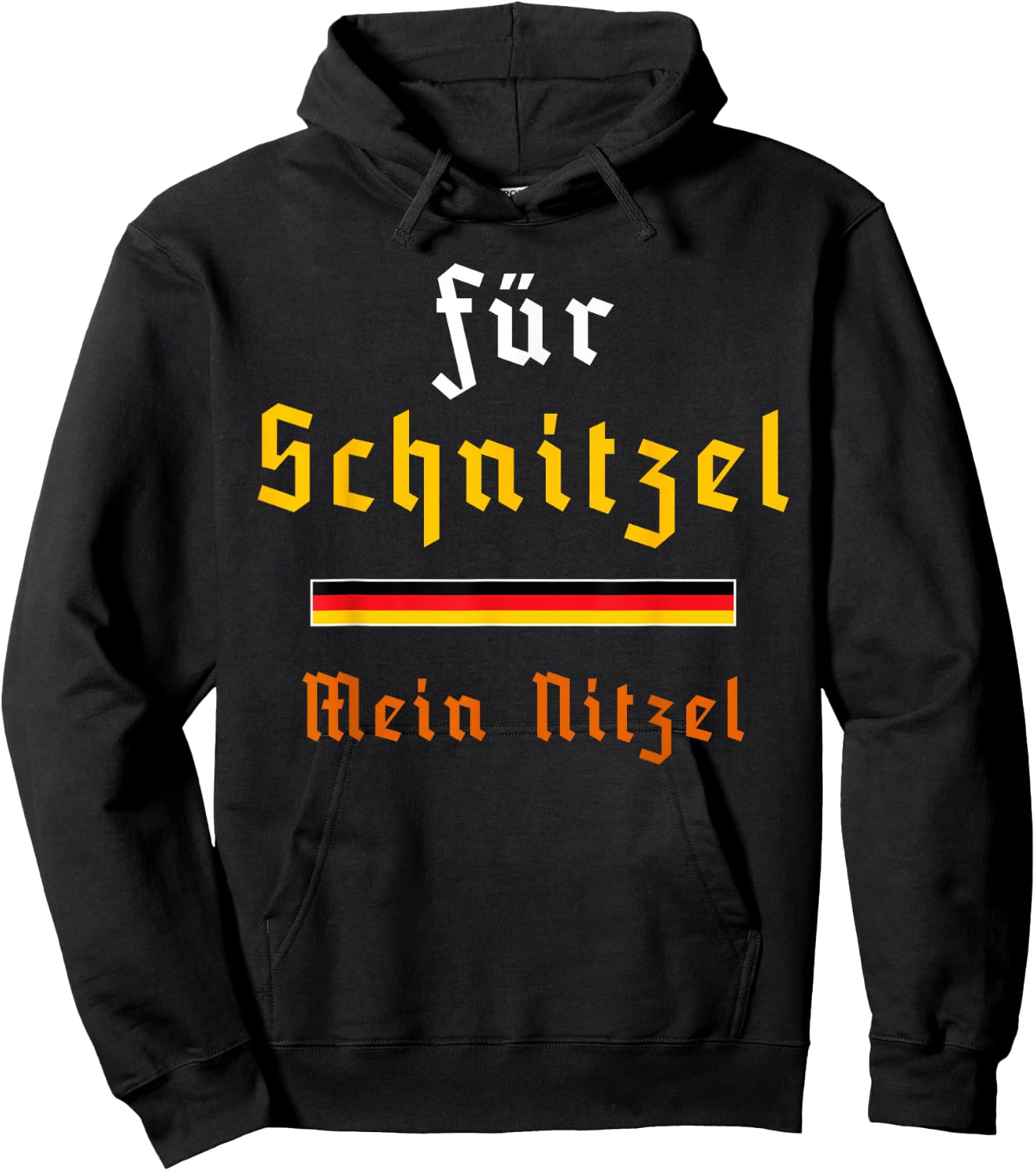 For Schnitzel My Nitzel Funny Oktoberfest German Pun Quote Hoodie - Hoodie | Black