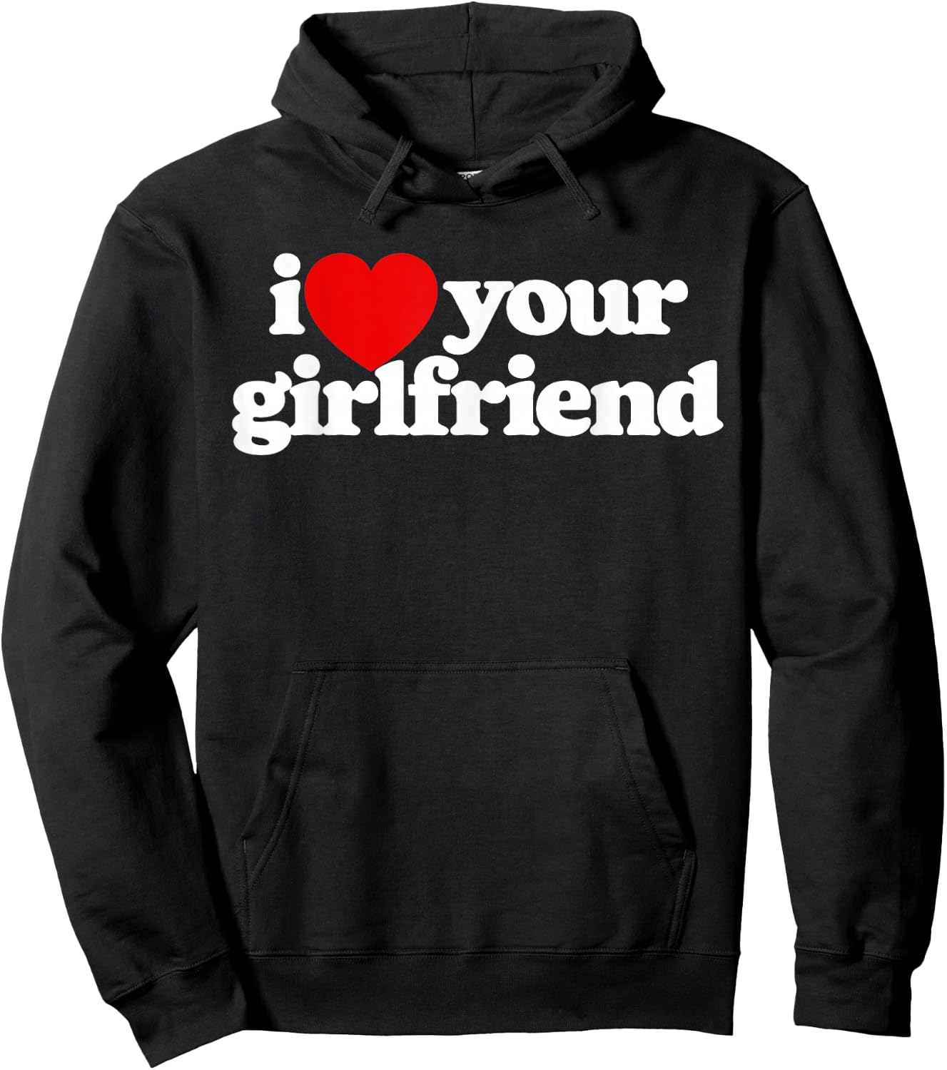 I Love Your Girlfriend Funny Heart Vintage Minimalist 80s Hoodie - Hoodie | Black