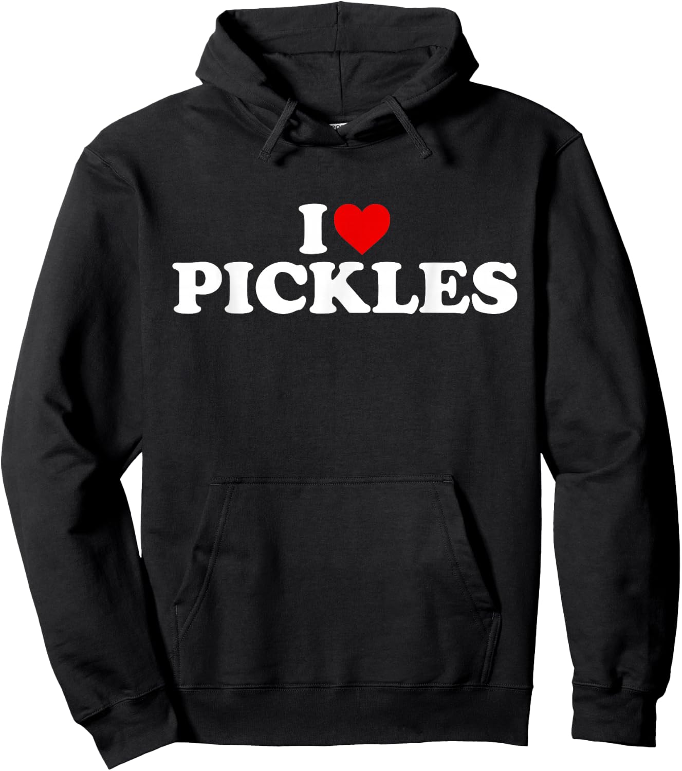I Love Pickles - Heart Hoodie - Hoodie | Black